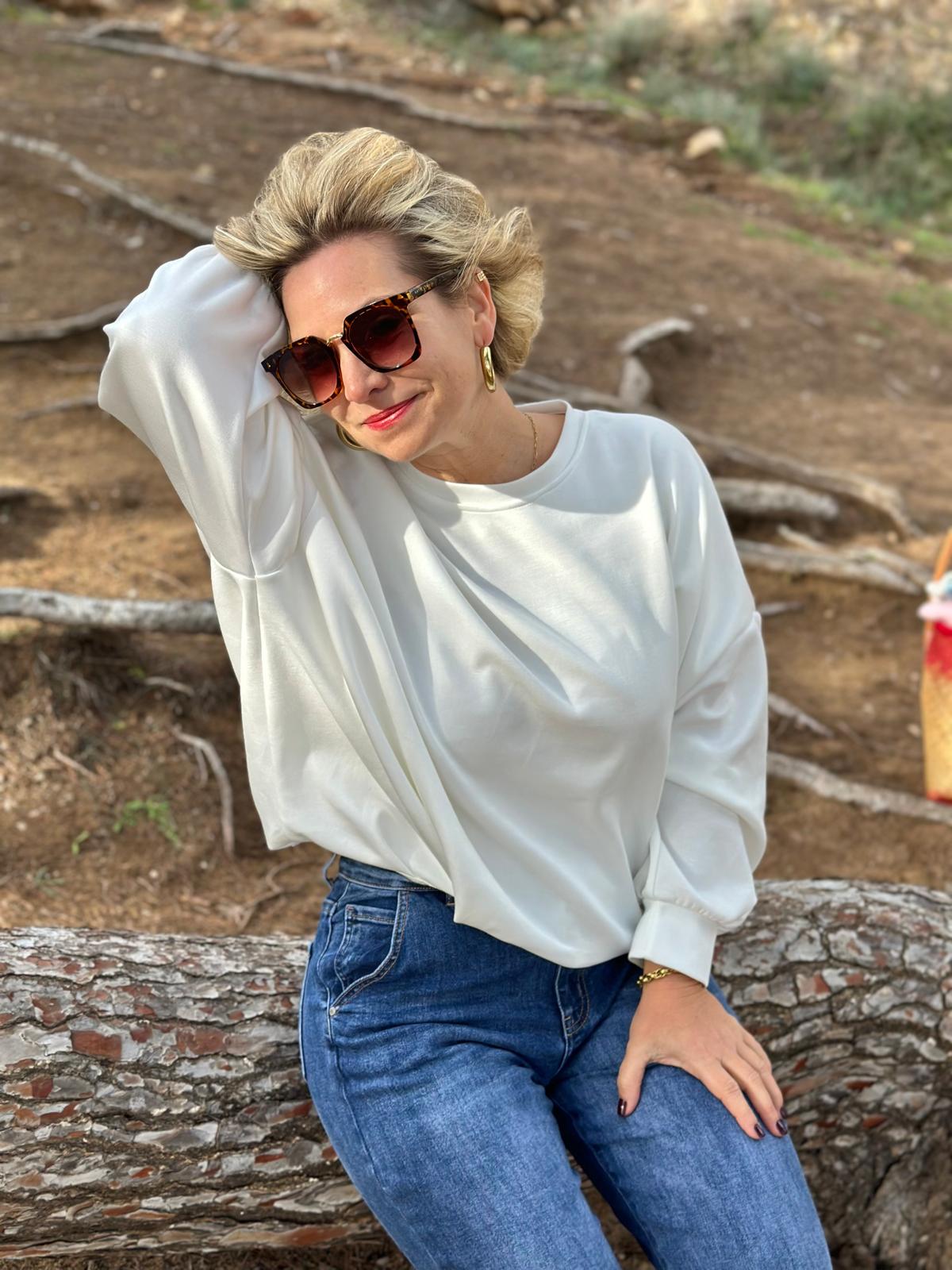 Süßes Lieblingssweatshirt in Cremé