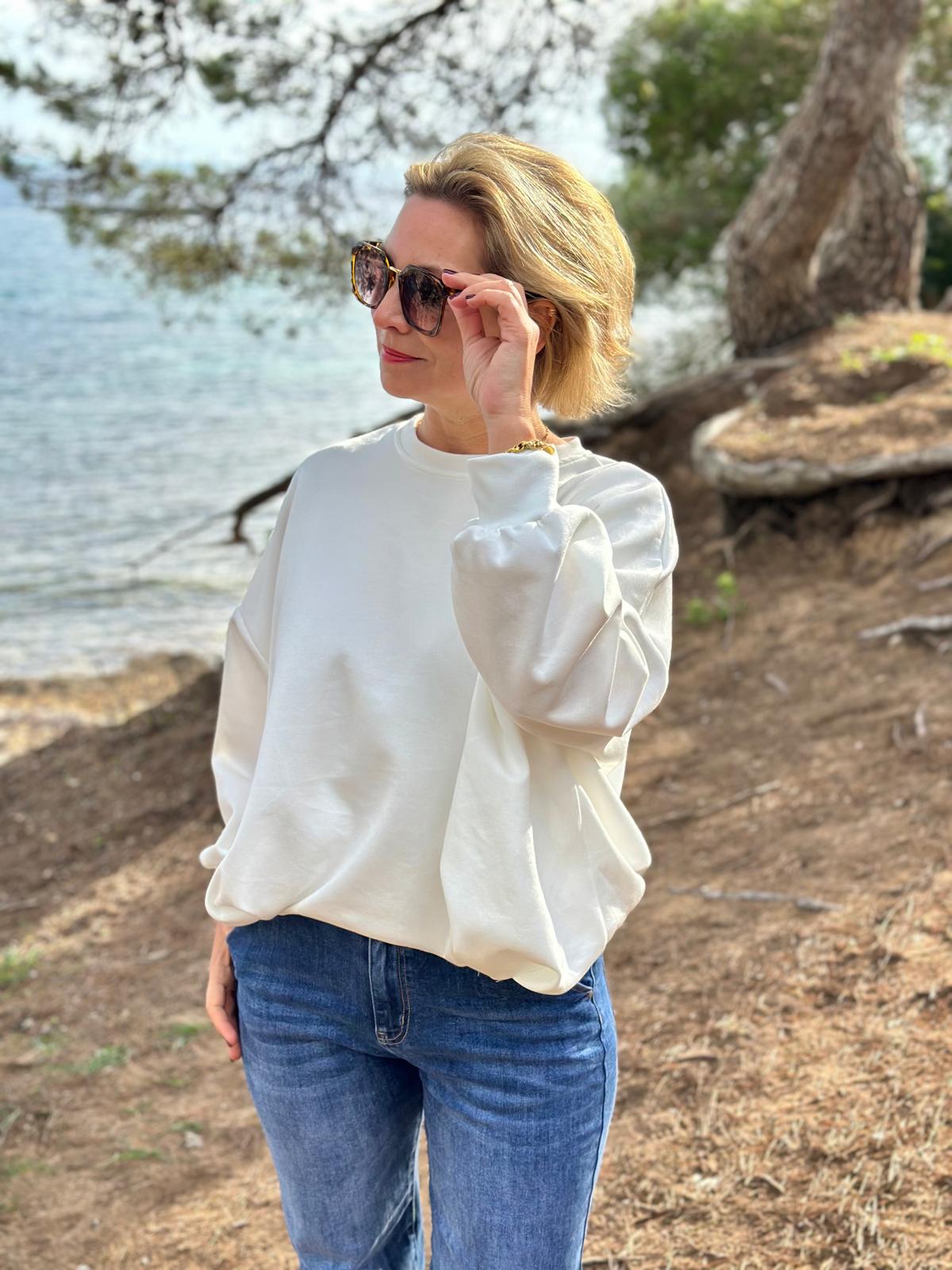 Süßes Lieblingssweatshirt in Cremé