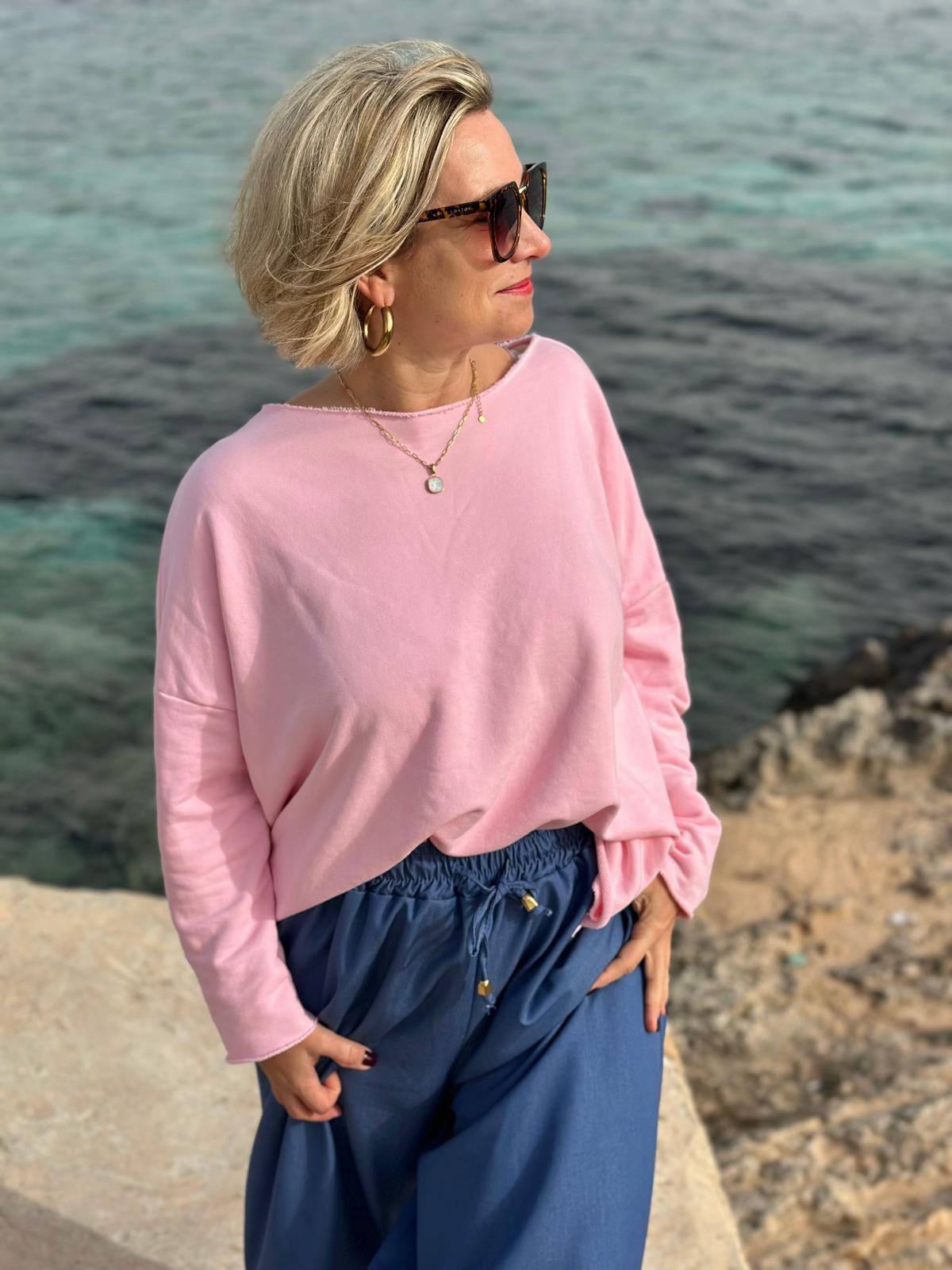 Süßes Frühlings Sweatshirt in Rosa