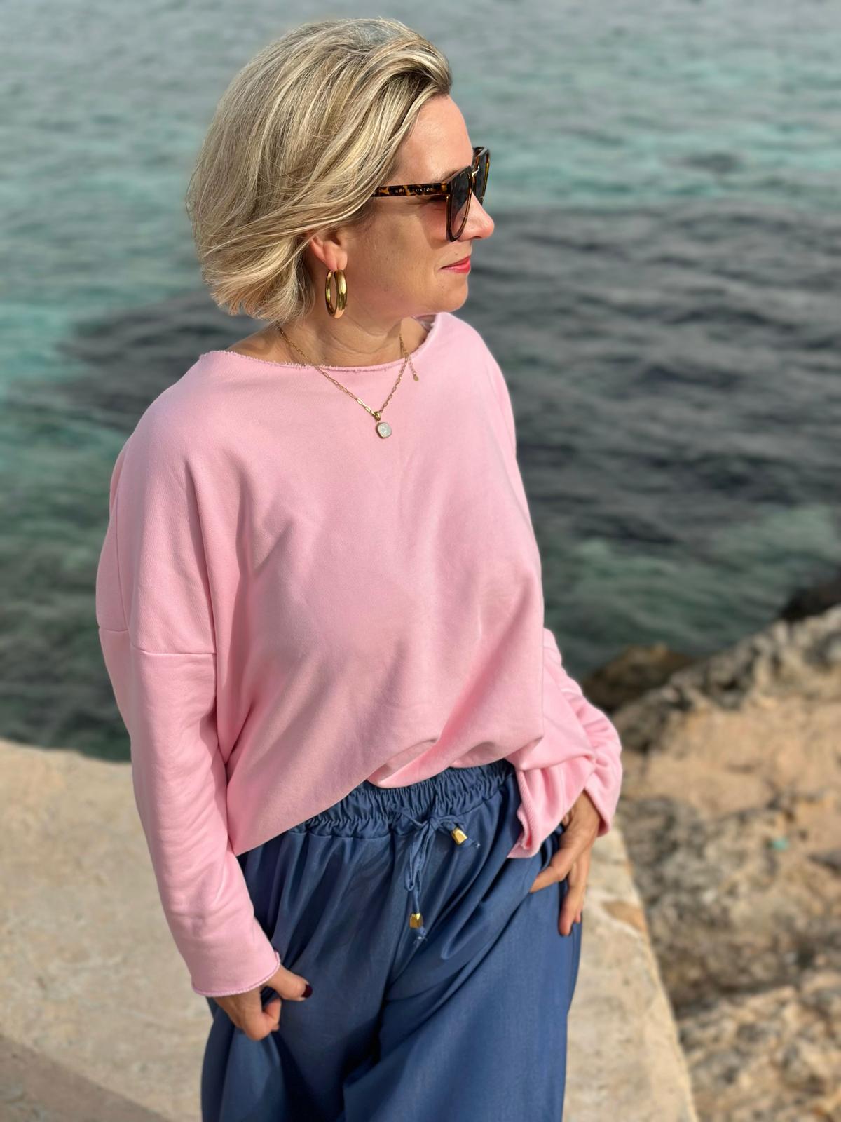 Süßes Frühlings Sweatshirt in Rosa