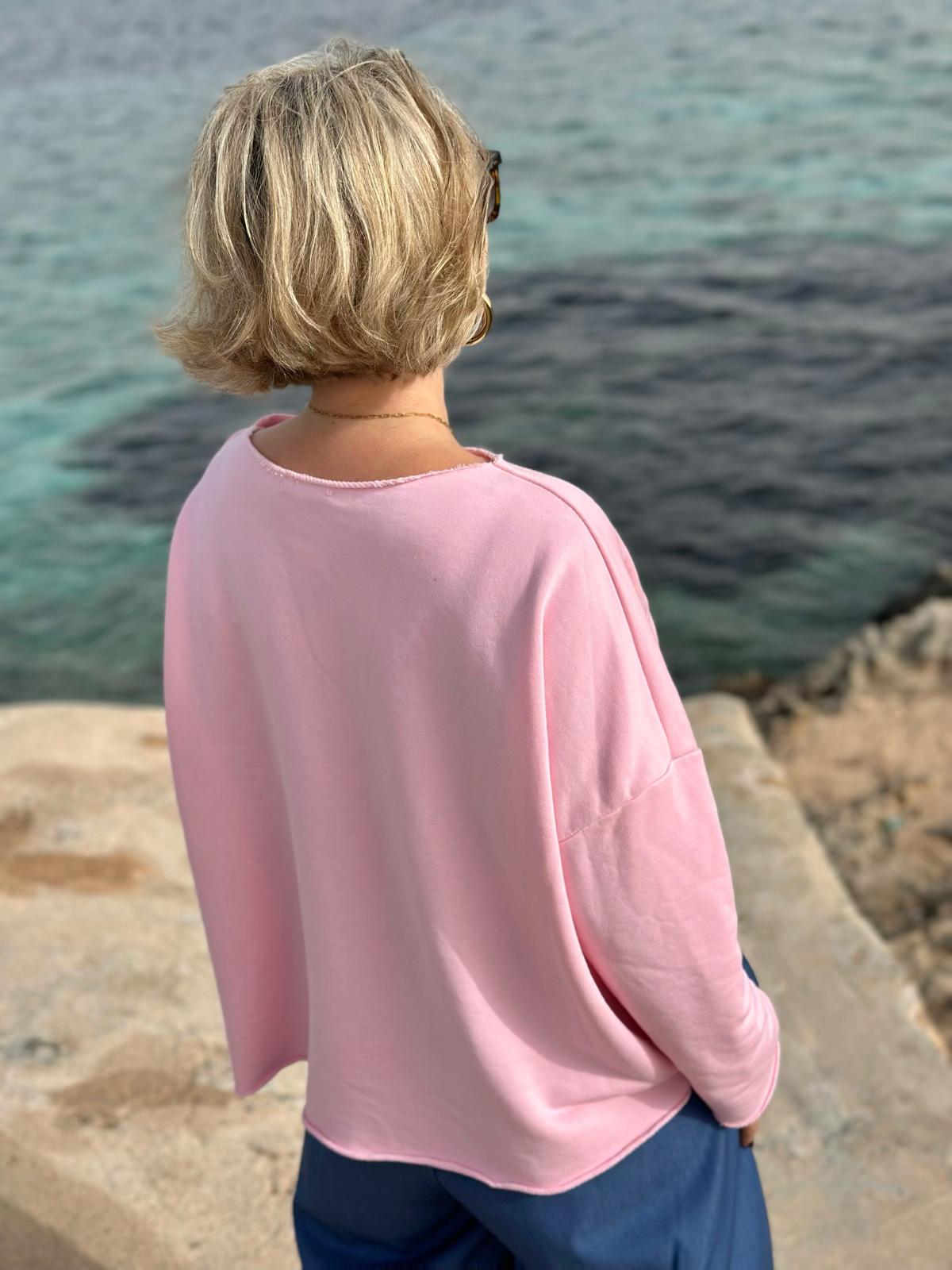 Süßes Frühlings Sweatshirt in Rosa