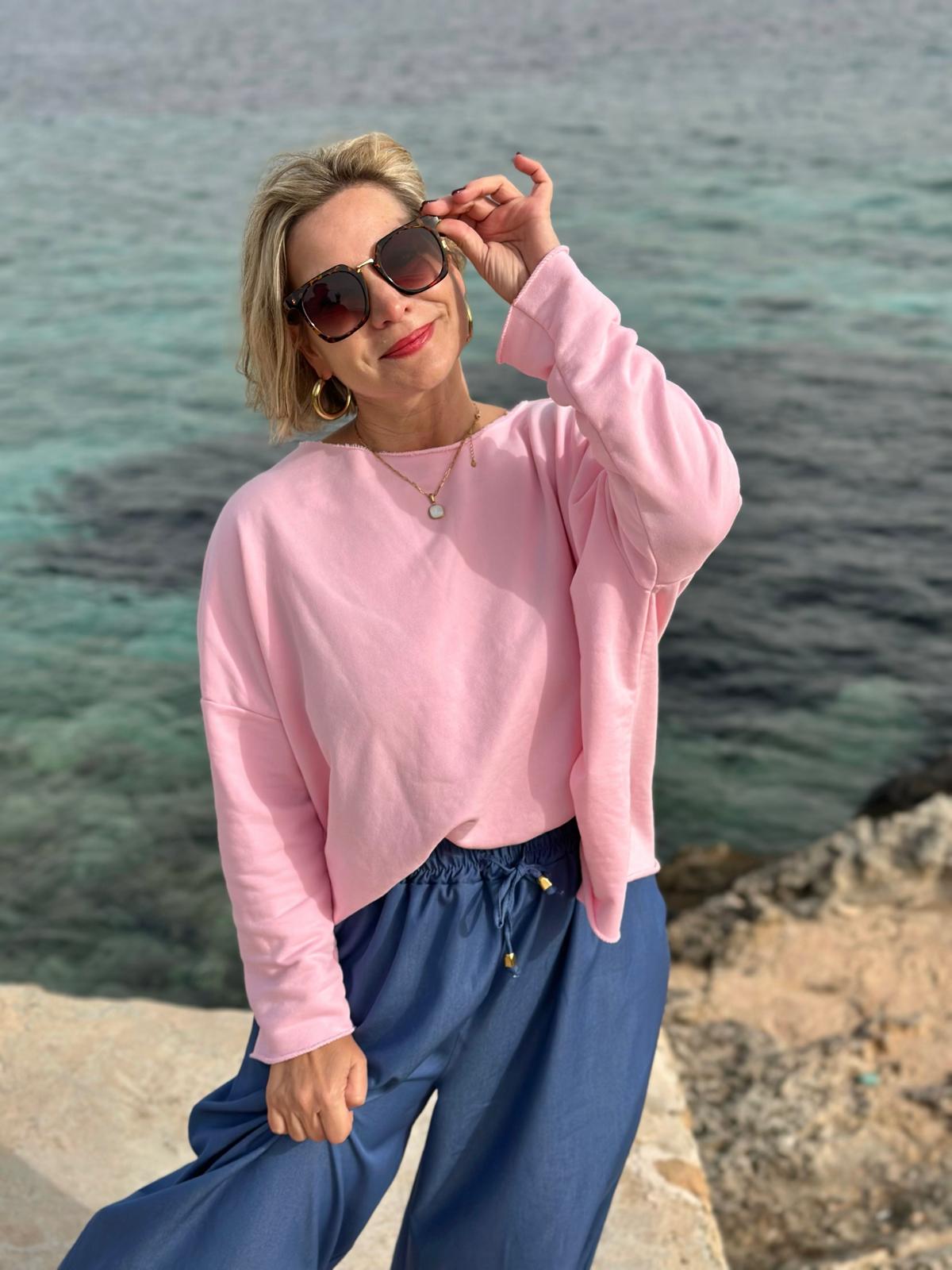 Süßes Frühlings Sweatshirt in Rosa