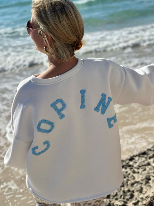 COPINE Sweatshirt mit Backprint – SNOW WHITE