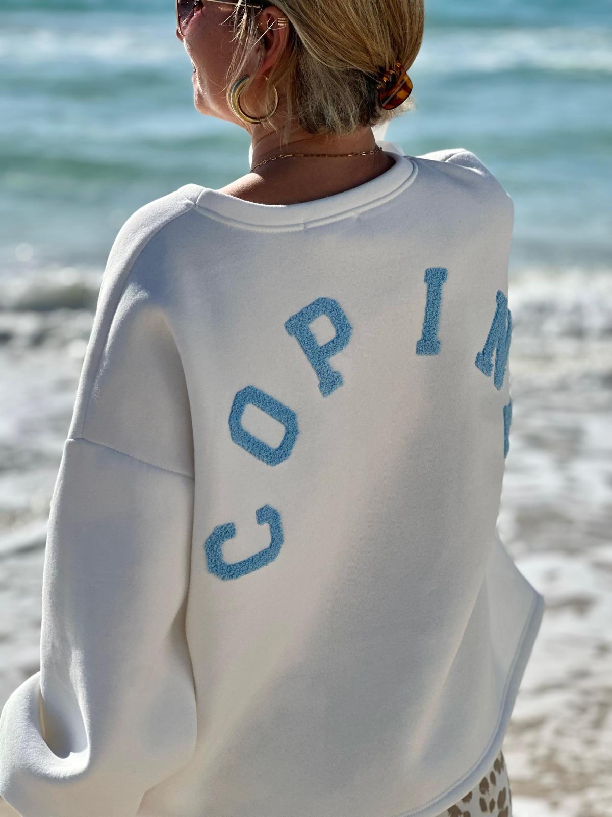 COPINE Sweatshirt mit Backprint – SNOW WHITE