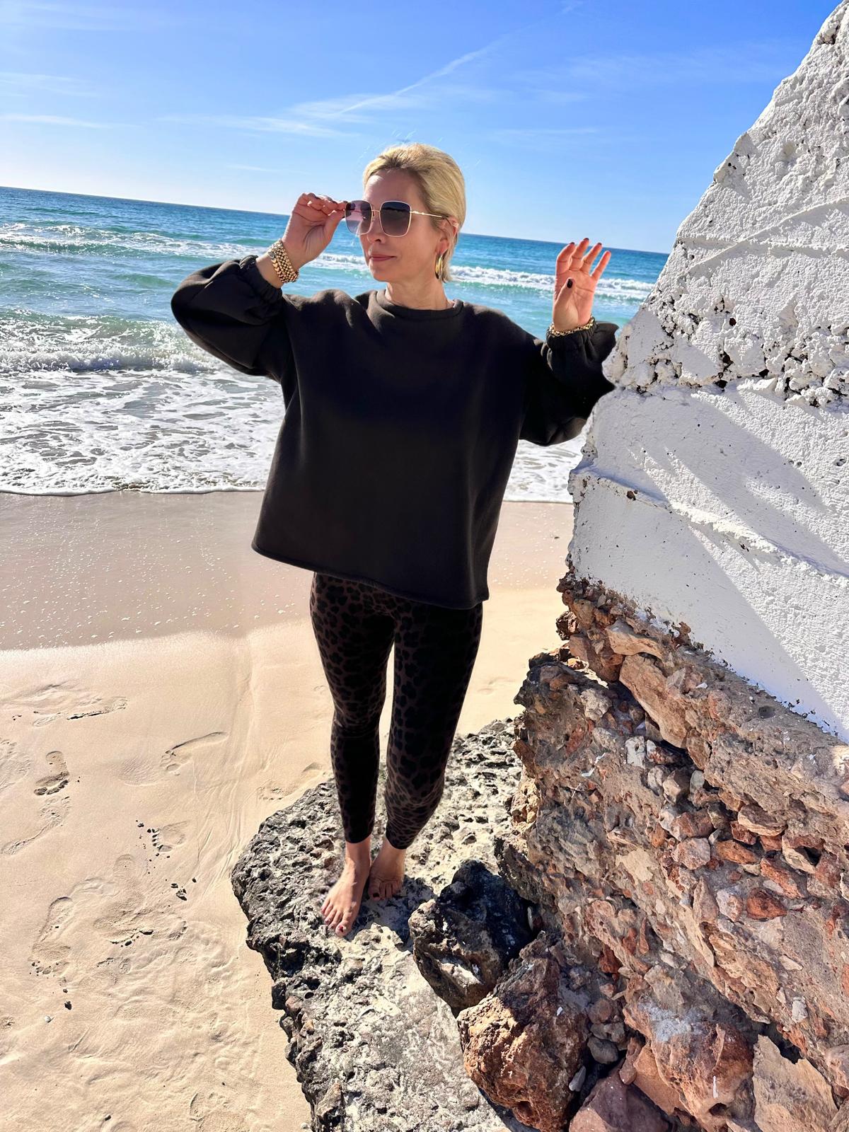 COPINE Sweatshirt mit Backprint – CHOCOLATE