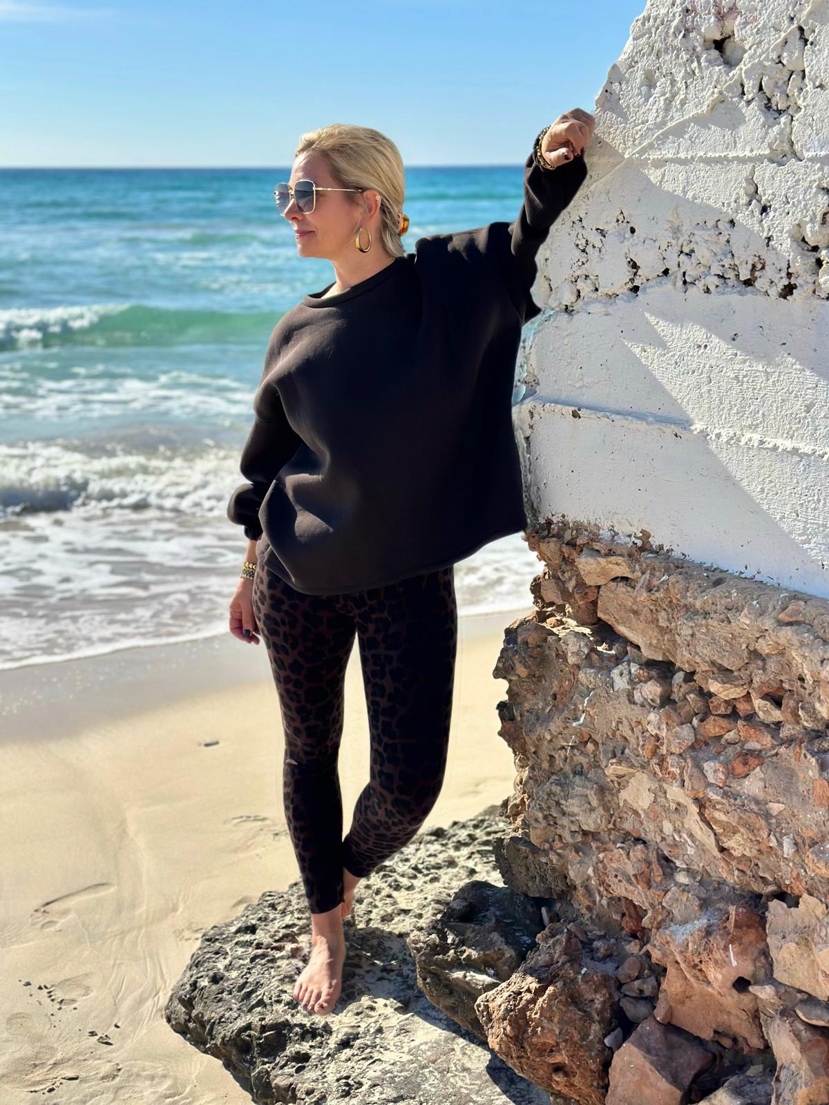 COPINE Sweatshirt mit Backprint – CHOCOLATE