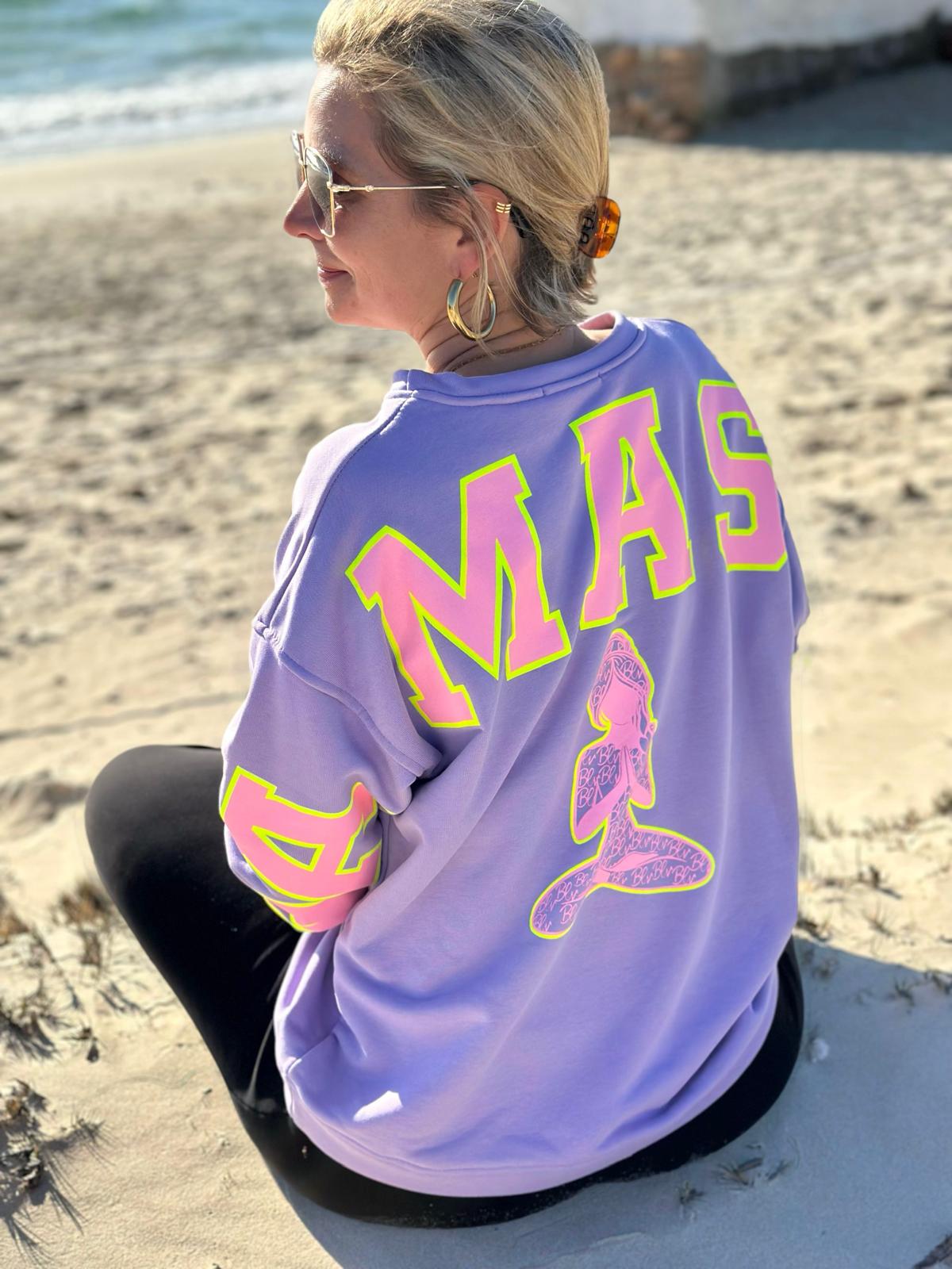 NAMASTE Statement Sweatshirt – Funny Flieder