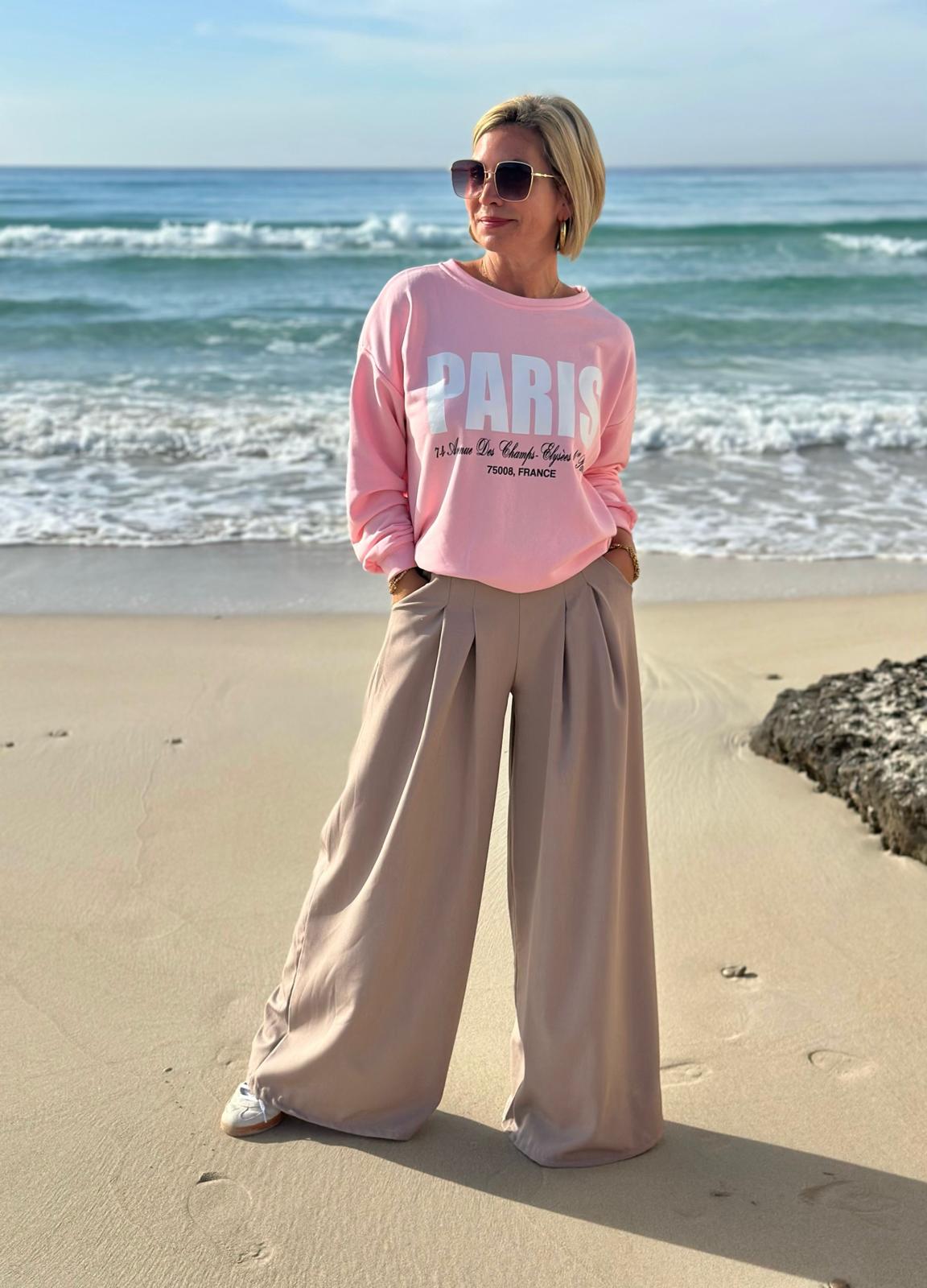 PARIS Sweatshirt „Champs-Élysées“ – Cozy & Stylish in Rosé