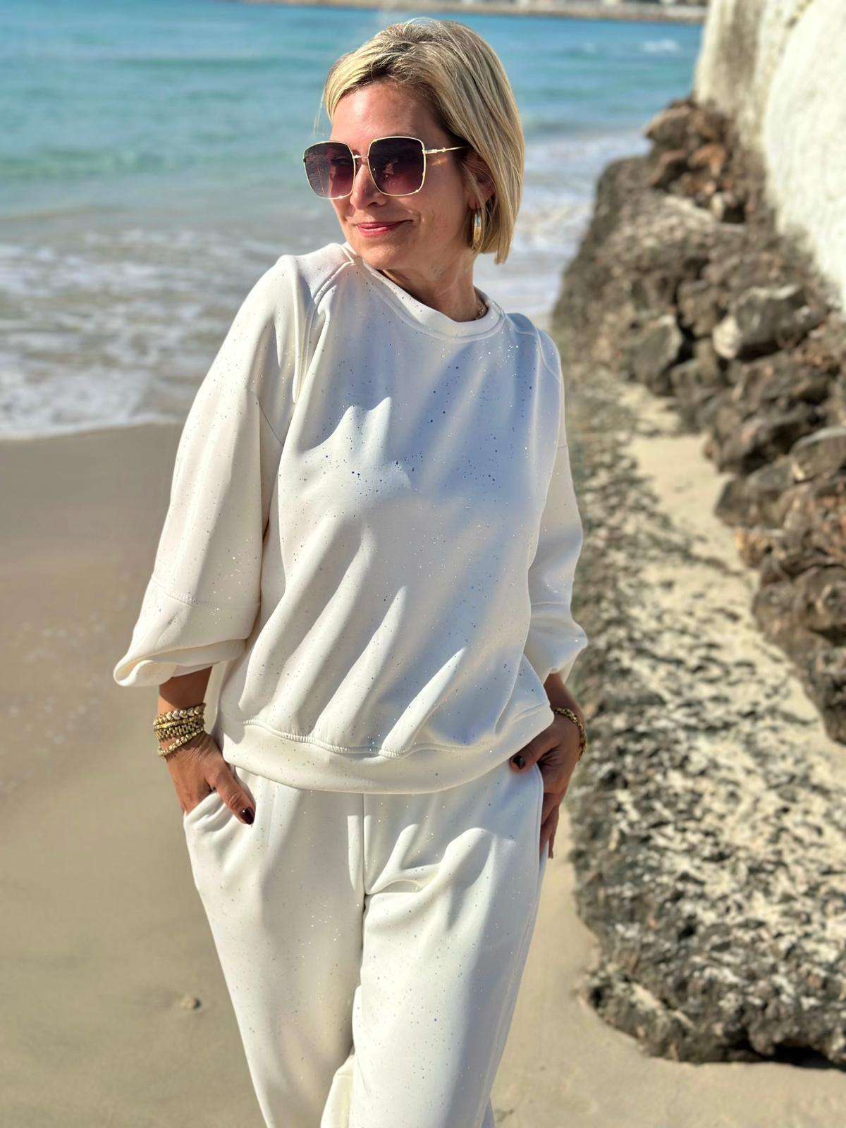 Soft Sparkle – Sweatshirt mit feinem Glitzer