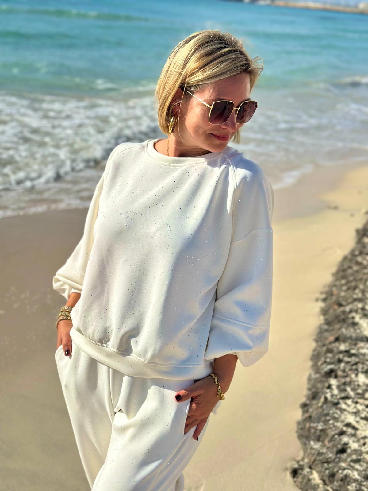 Soft Sparkle – Sweatshirt mit feinem Glitzer
