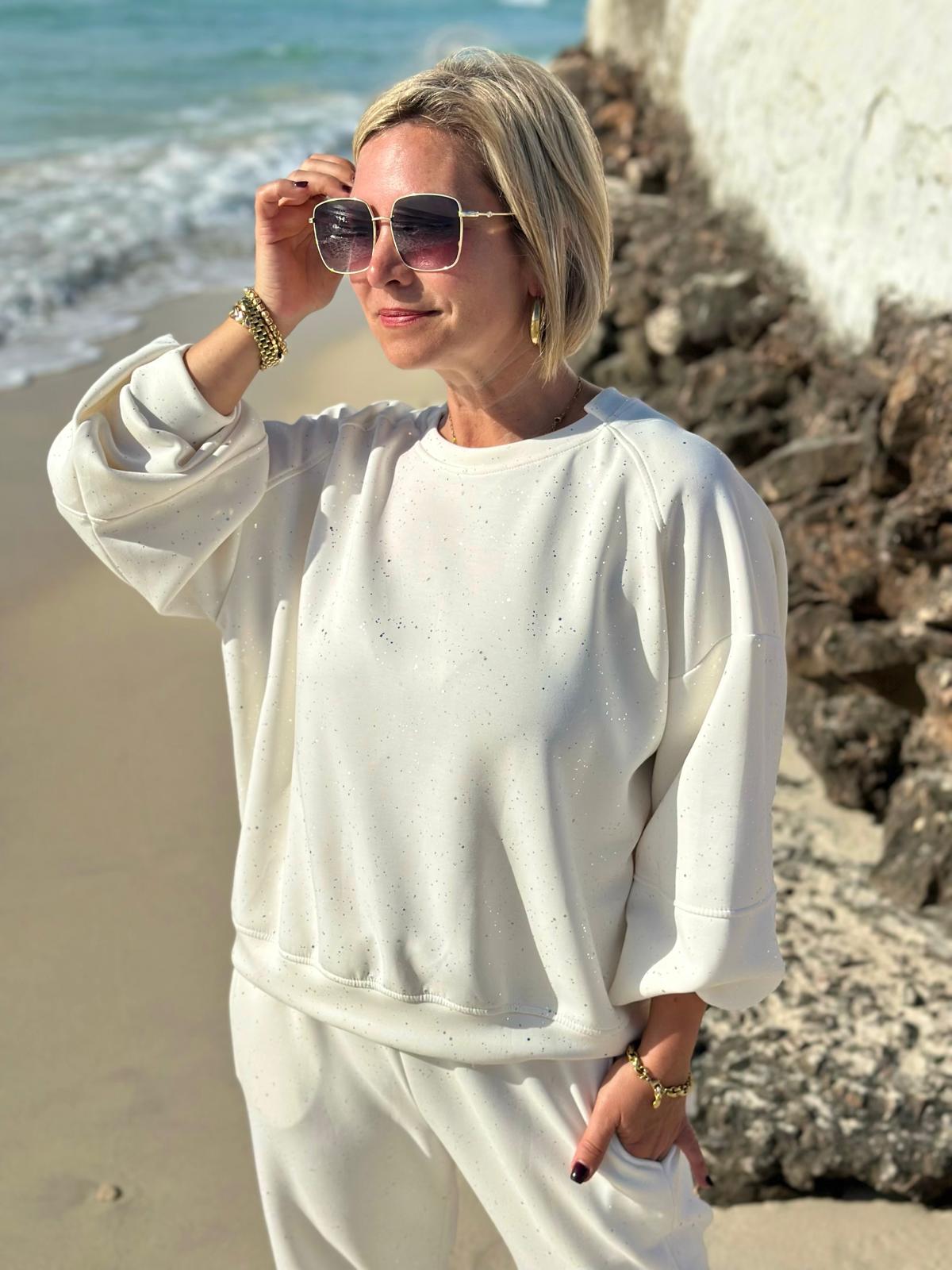 Soft Sparkle – Sweatshirt mit feinem Glitzer