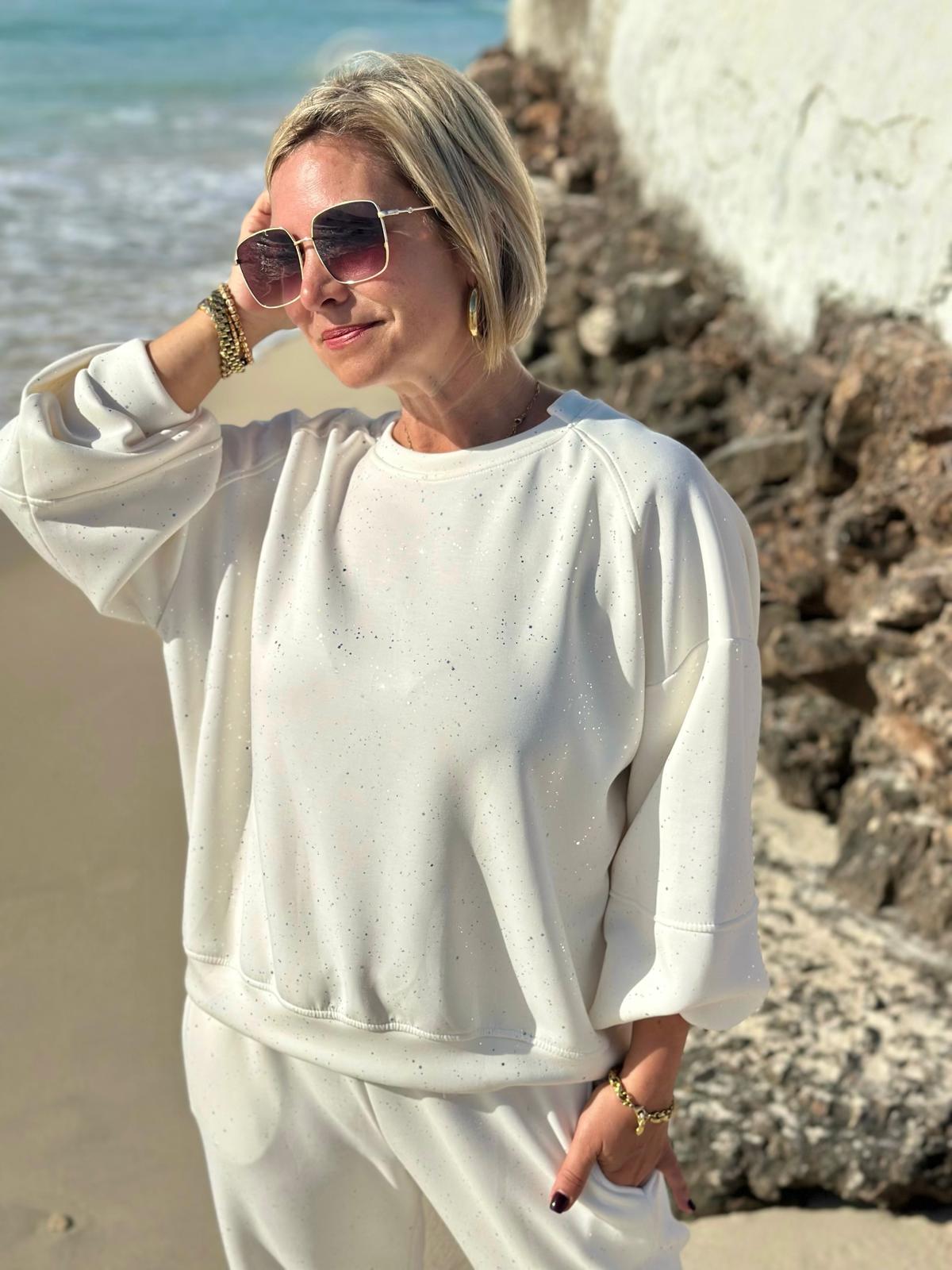 Soft Sparkle – Sweatshirt mit feinem Glitzer