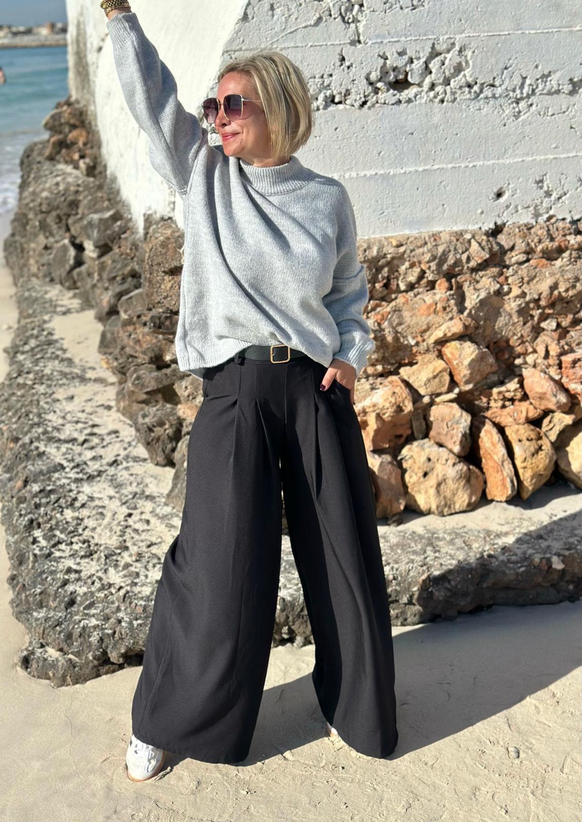 Feel Good Knit – Rollkragenpullover in Grau