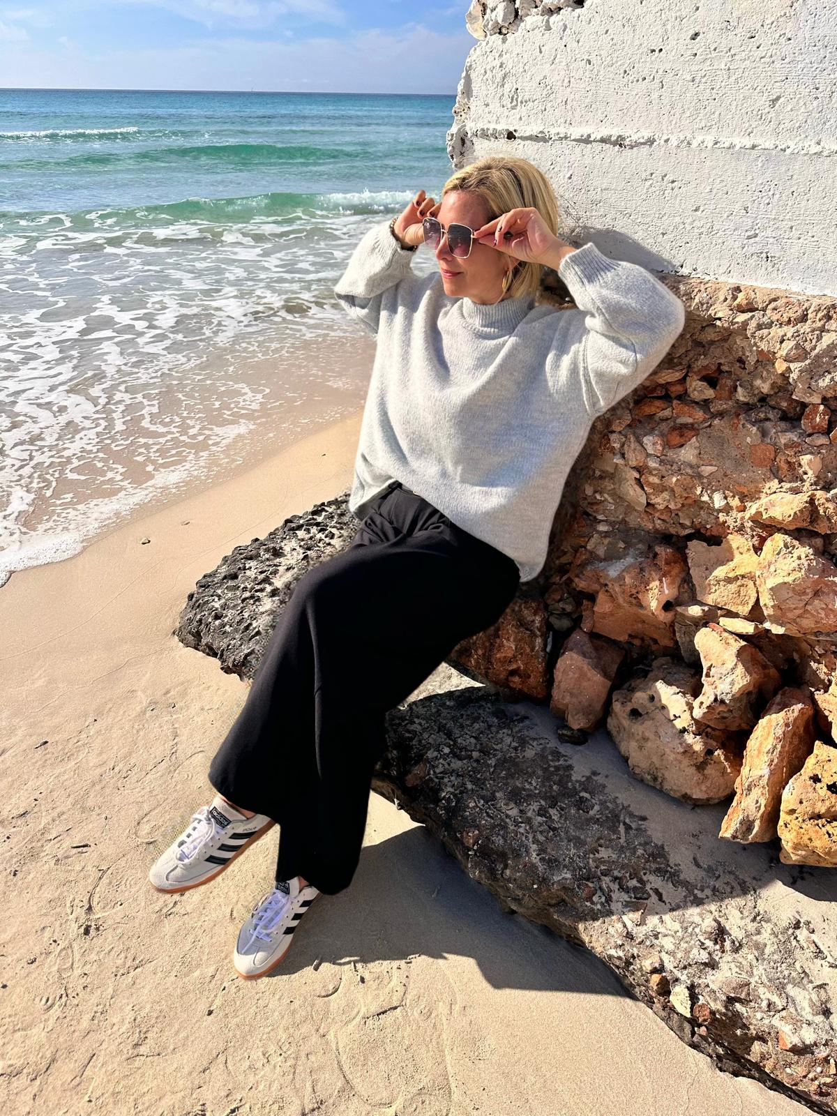 Feel Good Knit – Rollkragenpullover in Grau