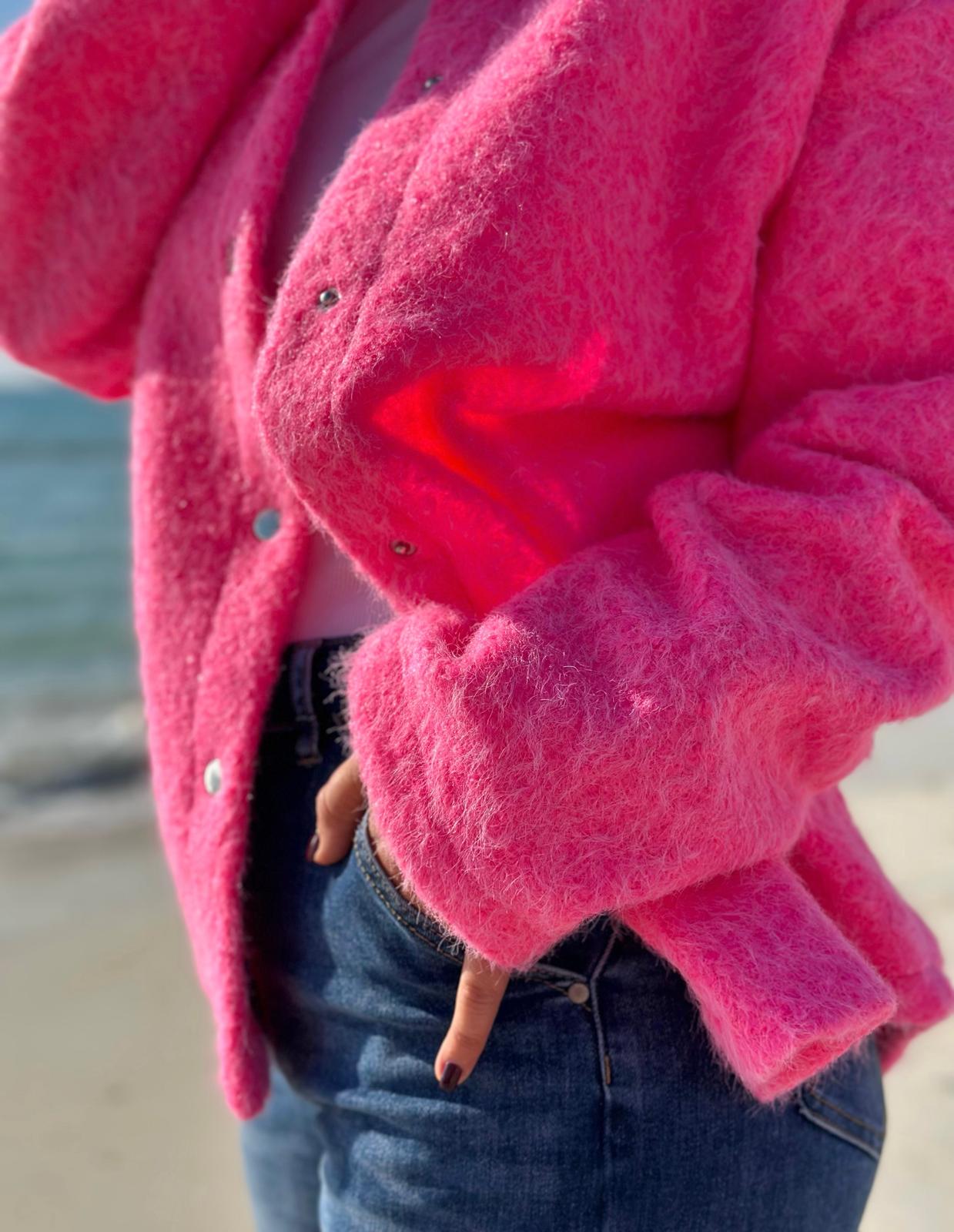 Soft Touch Jacke in Knallpink
