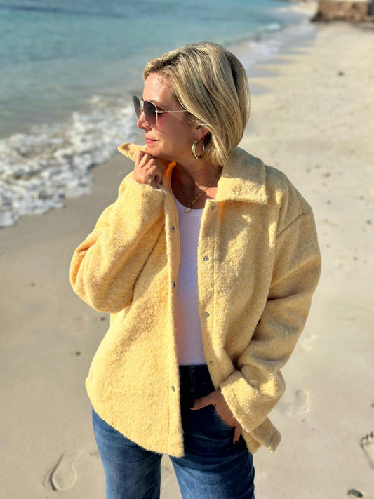Soft Touch Jacke in Light Yellow