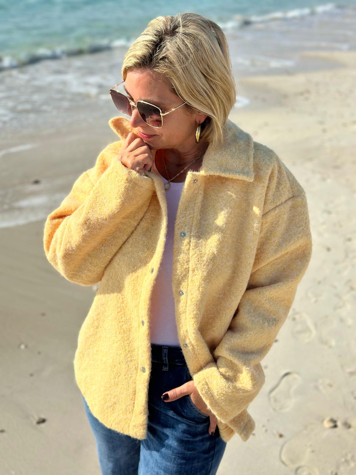 Soft Touch Jacke in Light Yellow