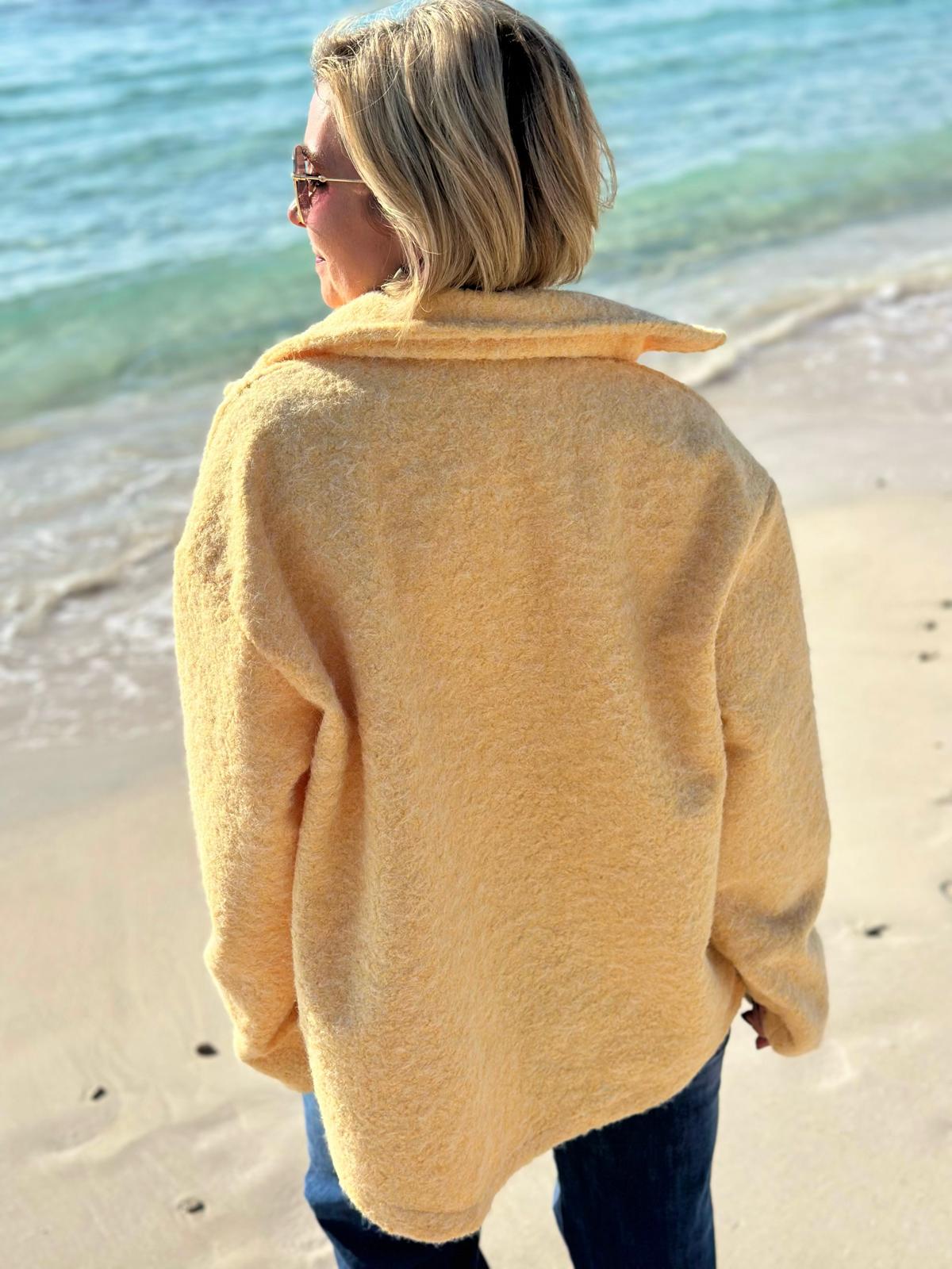 Soft Touch Jacke in Light Yellow