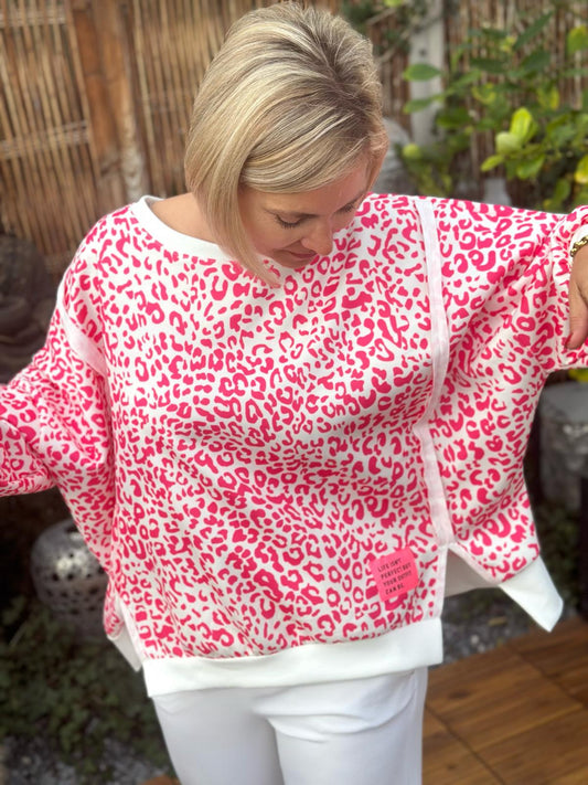 Wild & Cozy – Leo Sweatshirt in Pink