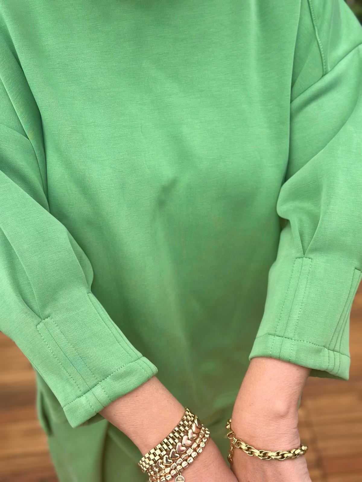 Spring Vibes Wohlfühl-Sweater in Apfelgrün