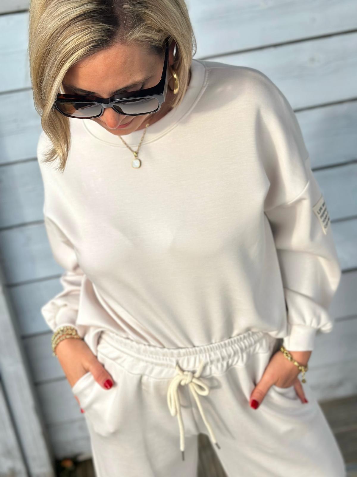 Soft Touch Jogpants in Cremé