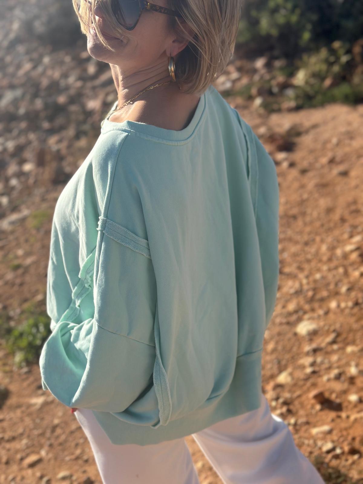 Easy Breeze Sweatshirt – Mint Green