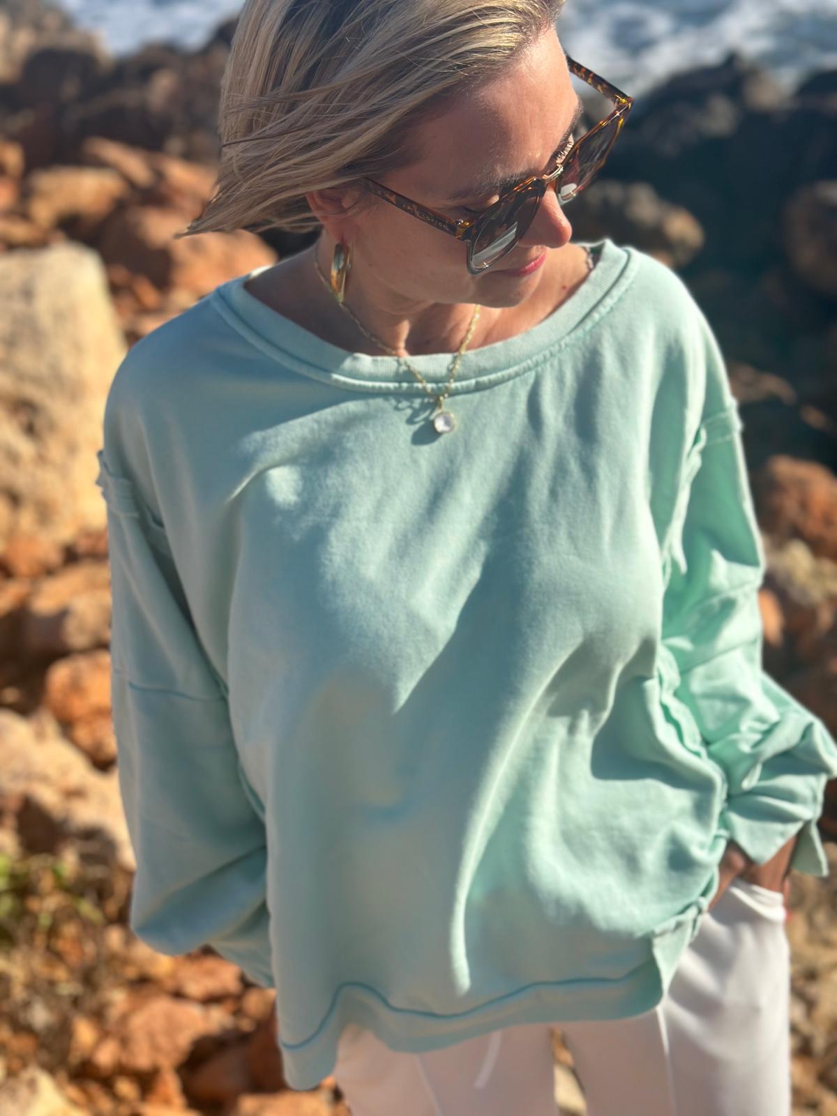 Easy Breeze Sweatshirt – Mint Green