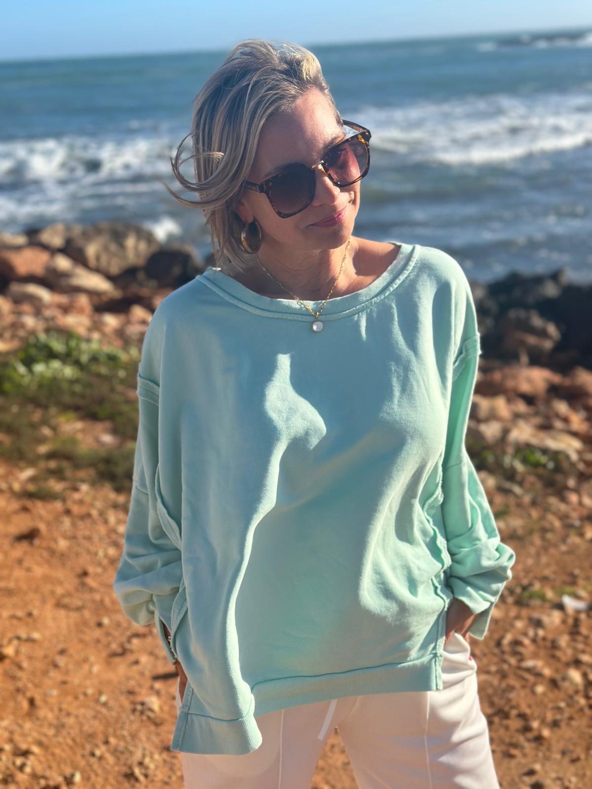 Easy Breeze Sweatshirt – Mint Green
