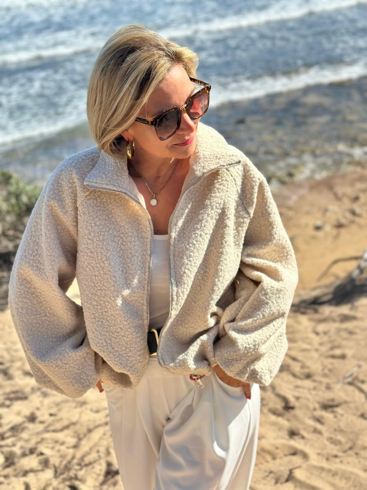 Soft Teddy Jacke – Fluffy Beige