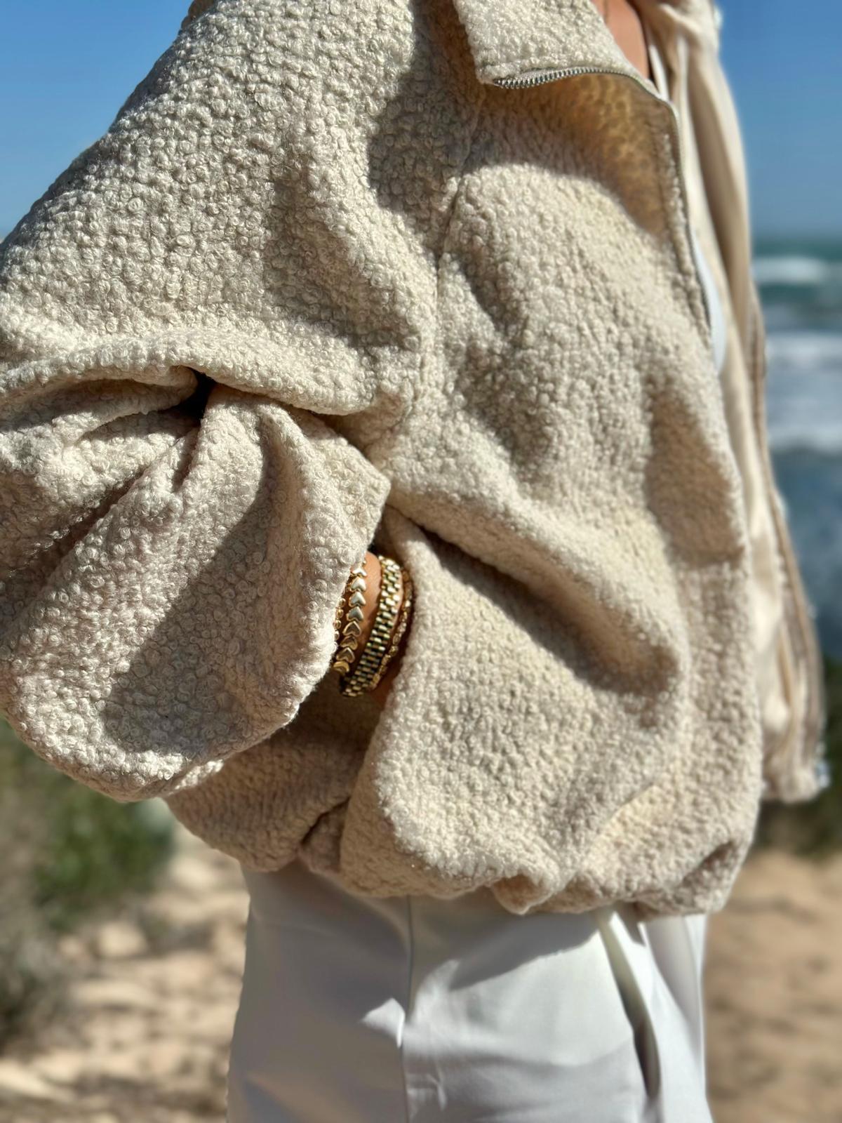 Soft Teddy Jacke – Fluffy Beige