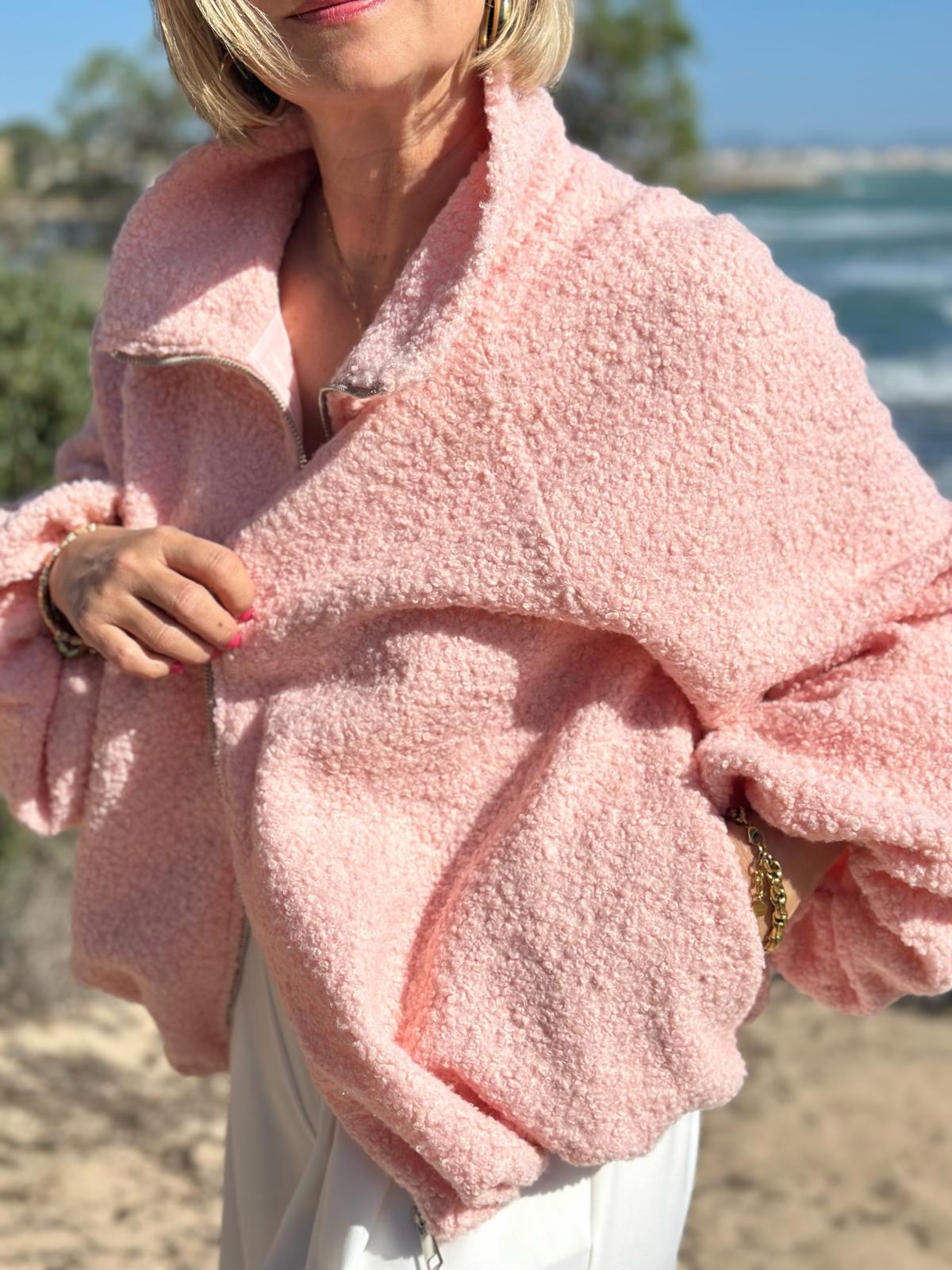Soft Teddy Jacke – Lovely Rosé