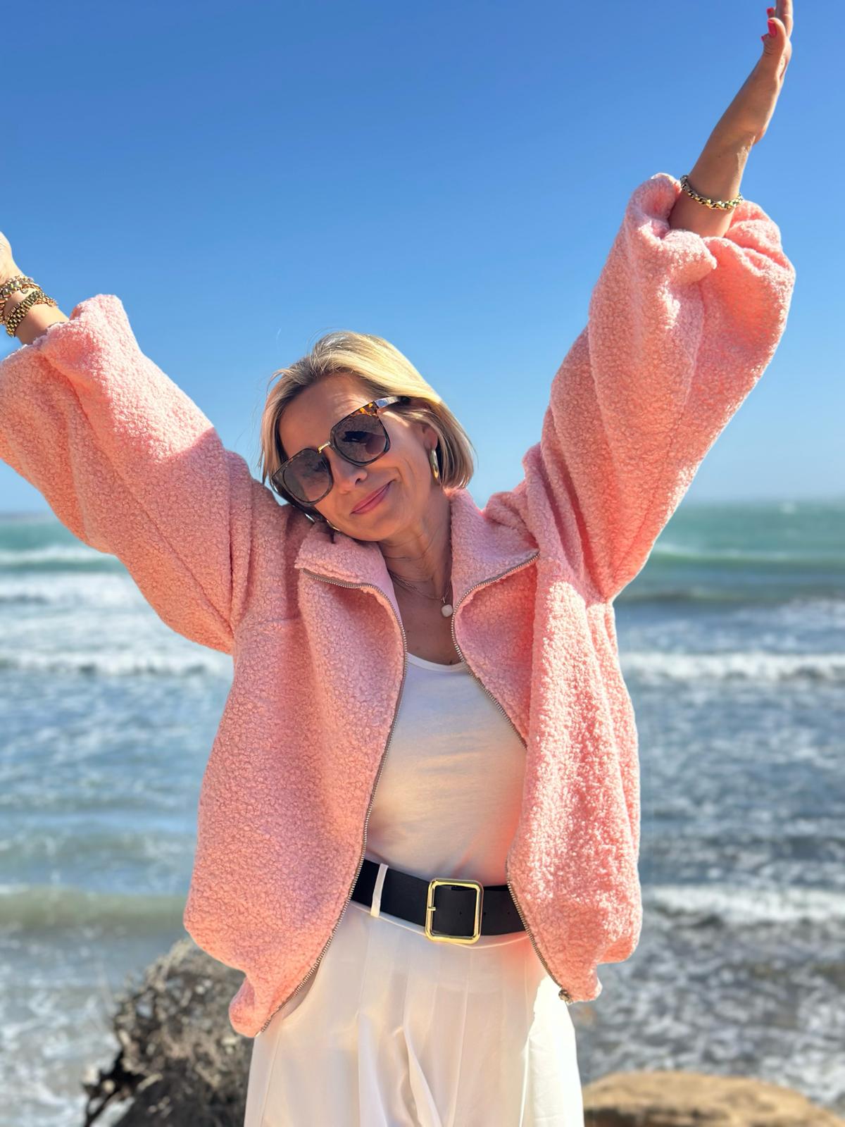 Soft Teddy Jacke – Lovely Rosé