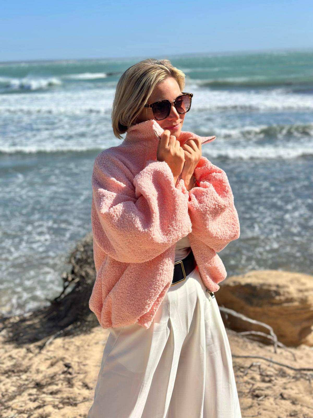 Soft Teddy Jacke – Lovely Rosé