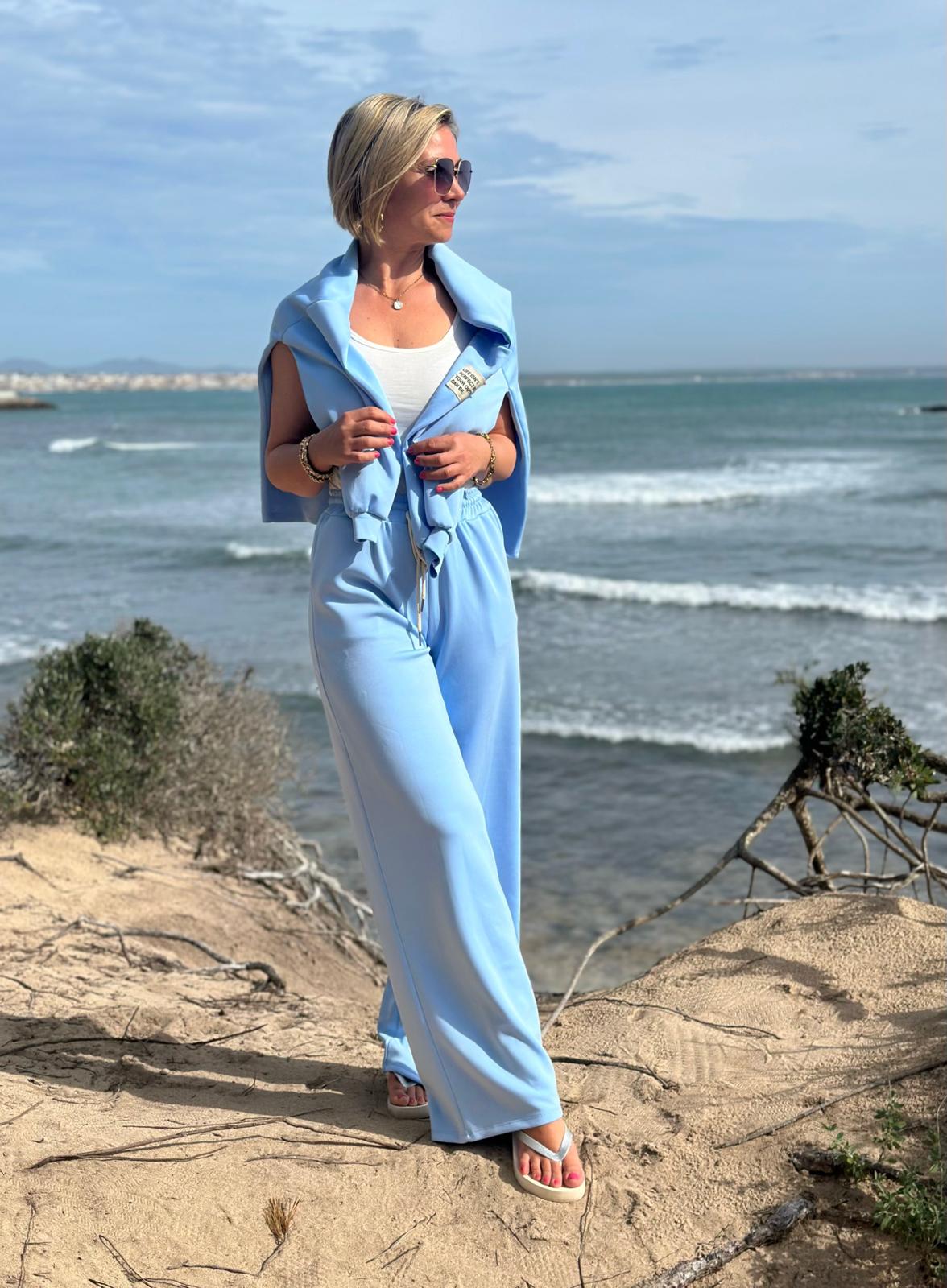 Soft Touch Jogpants in Hellblau