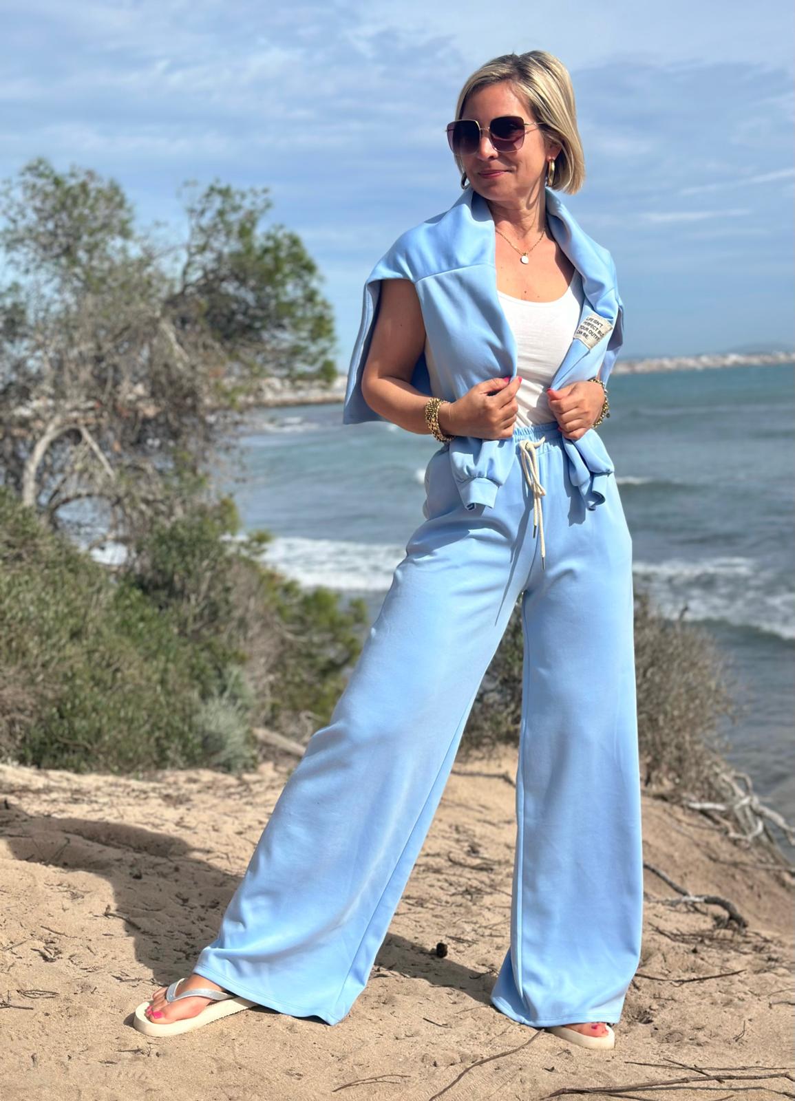 Soft Touch Jogpants in Hellblau