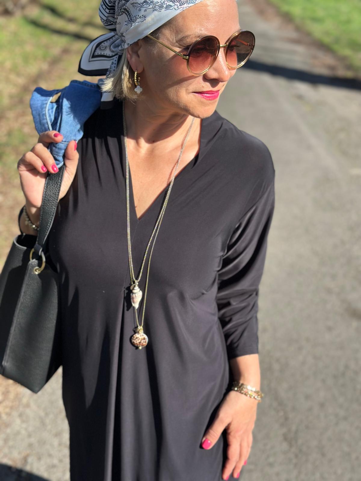 Elegantes Maxi-Kleid „Everyday Chic“ – Schwarz