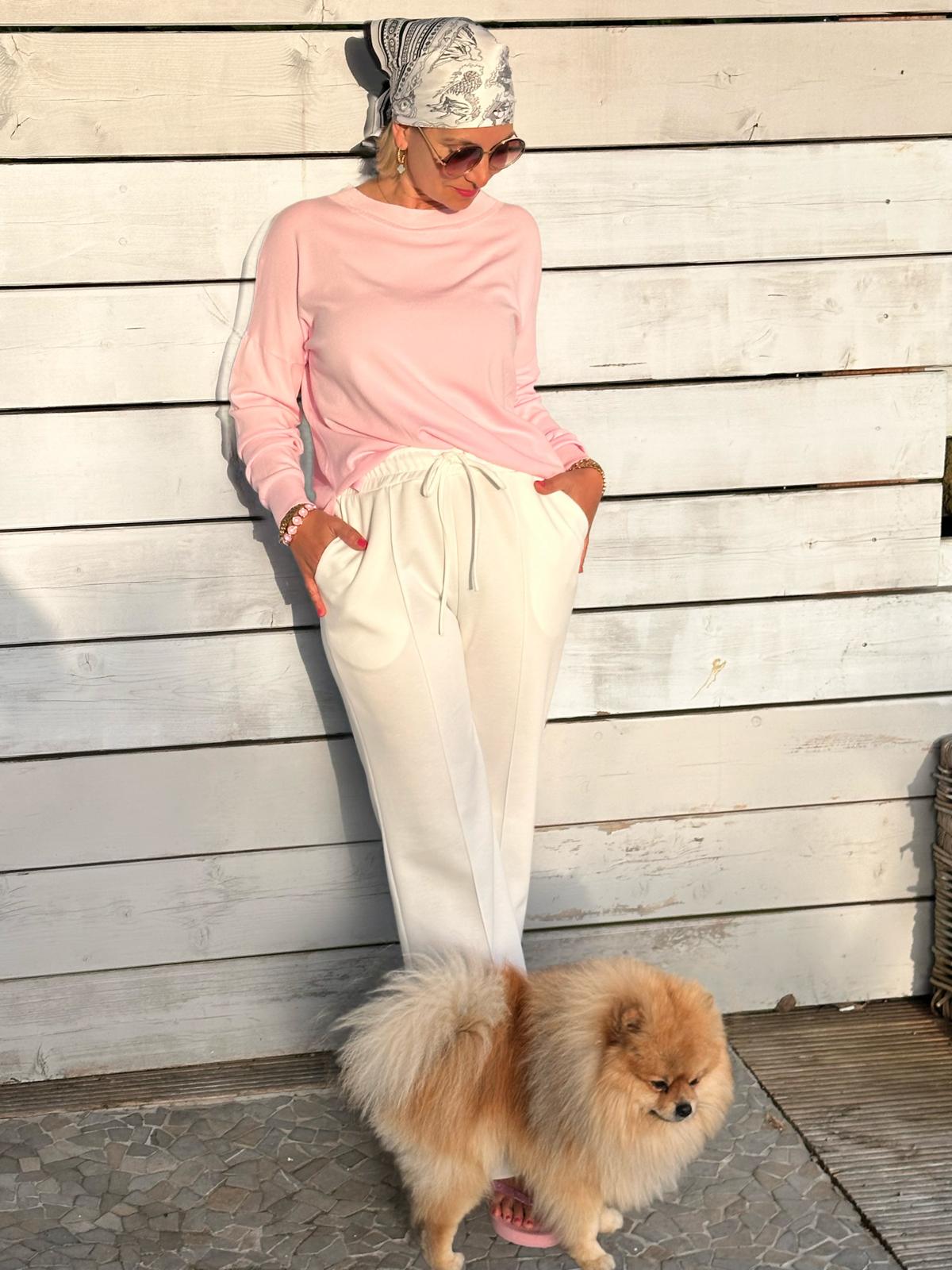 Soft Summer Knit – leichter Langarm-Pullover in Rosa