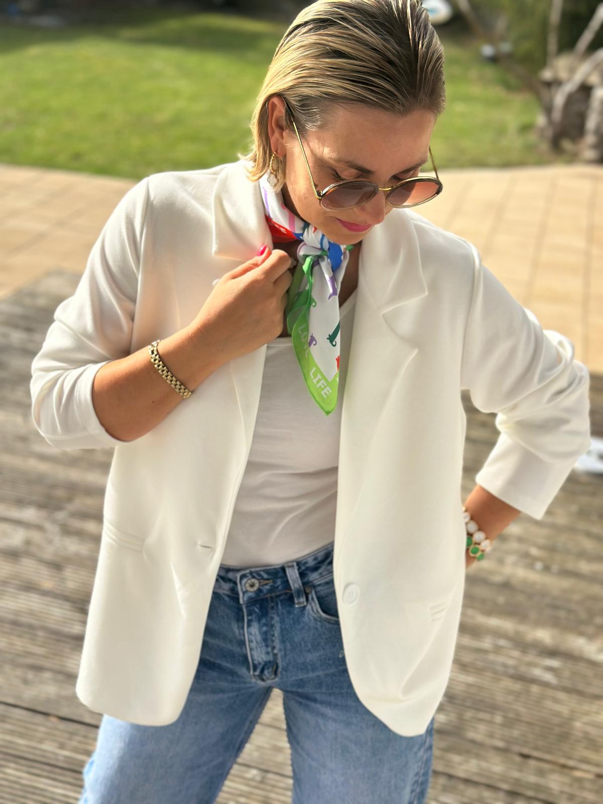 Eleganter Blazer „Pure Chic“ – Cremeweiß