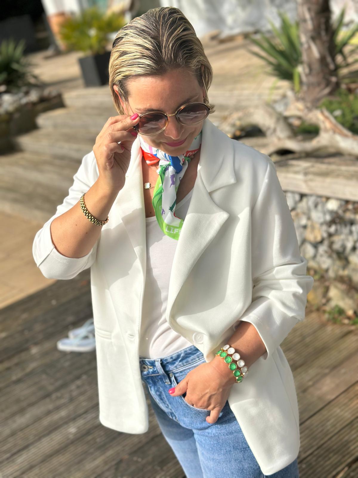 Eleganter Blazer „Pure Chic“ – Cremeweiß
