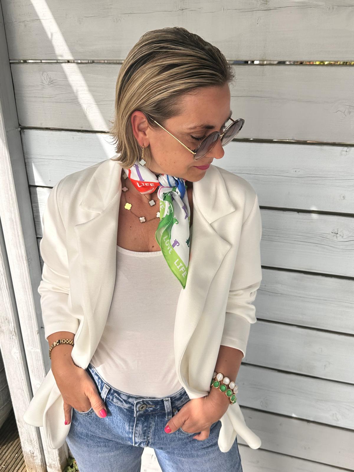 Eleganter Blazer „Pure Chic“ – Cremeweiß