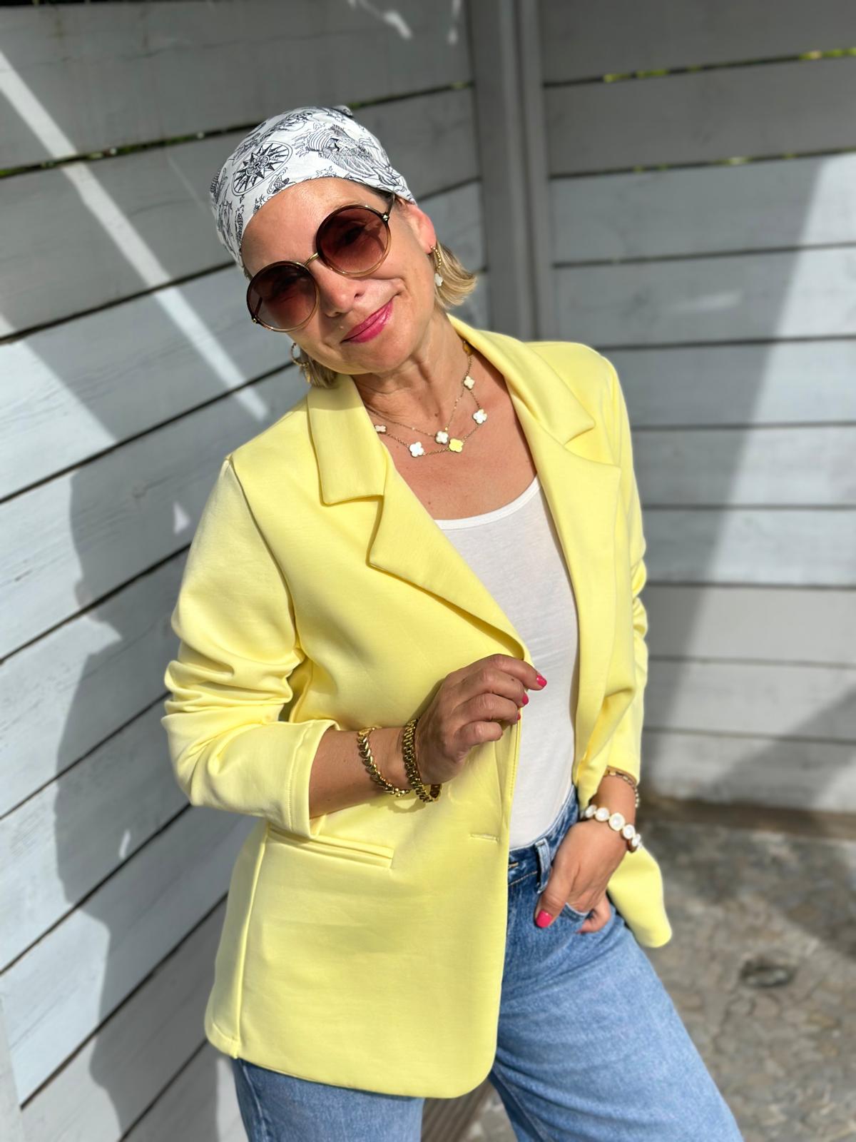 Eleganter Blazer „Pure Chic“ – Sunny Yellow