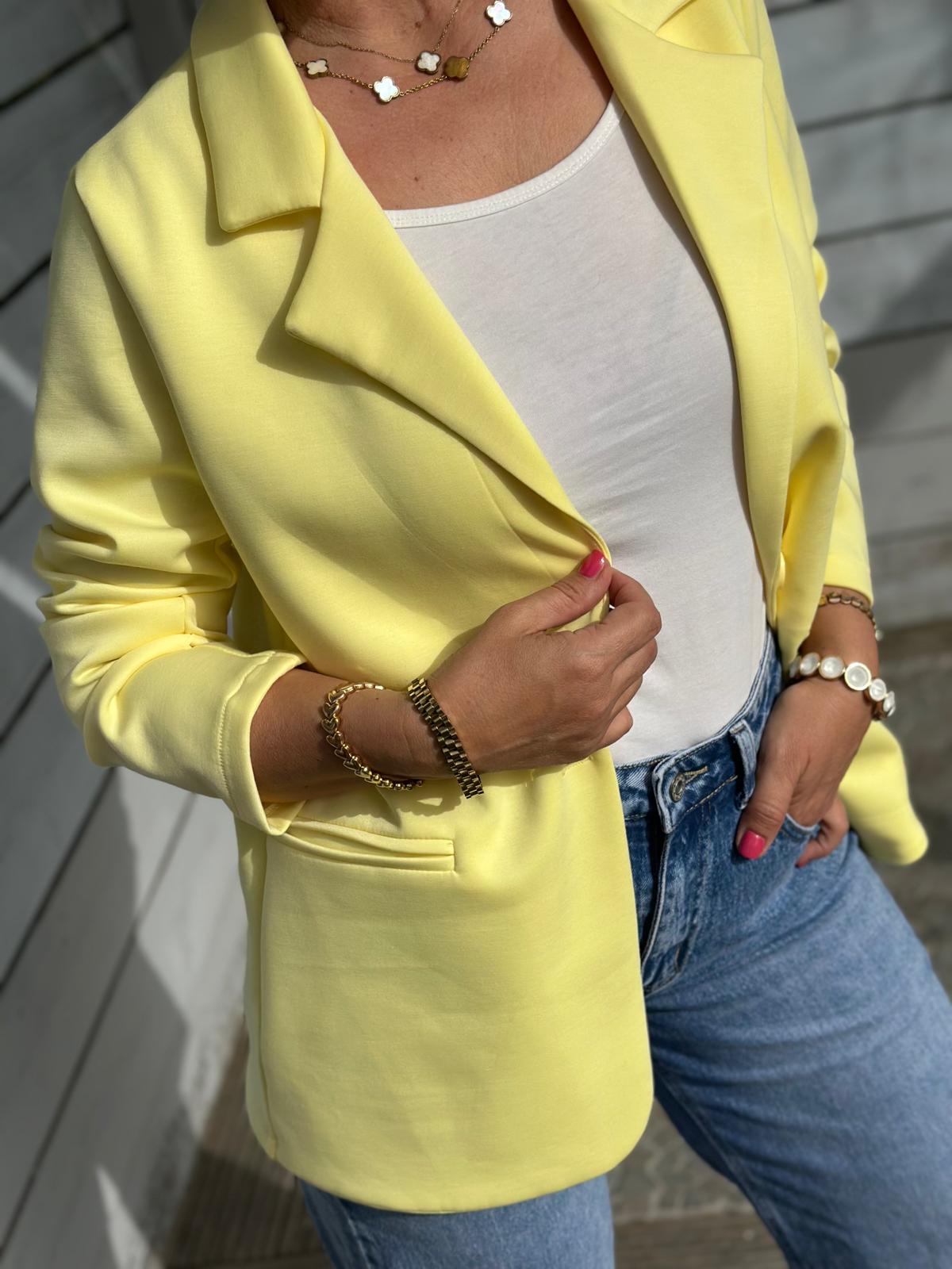 Eleganter Blazer „Pure Chic“ – Sunny Yellow