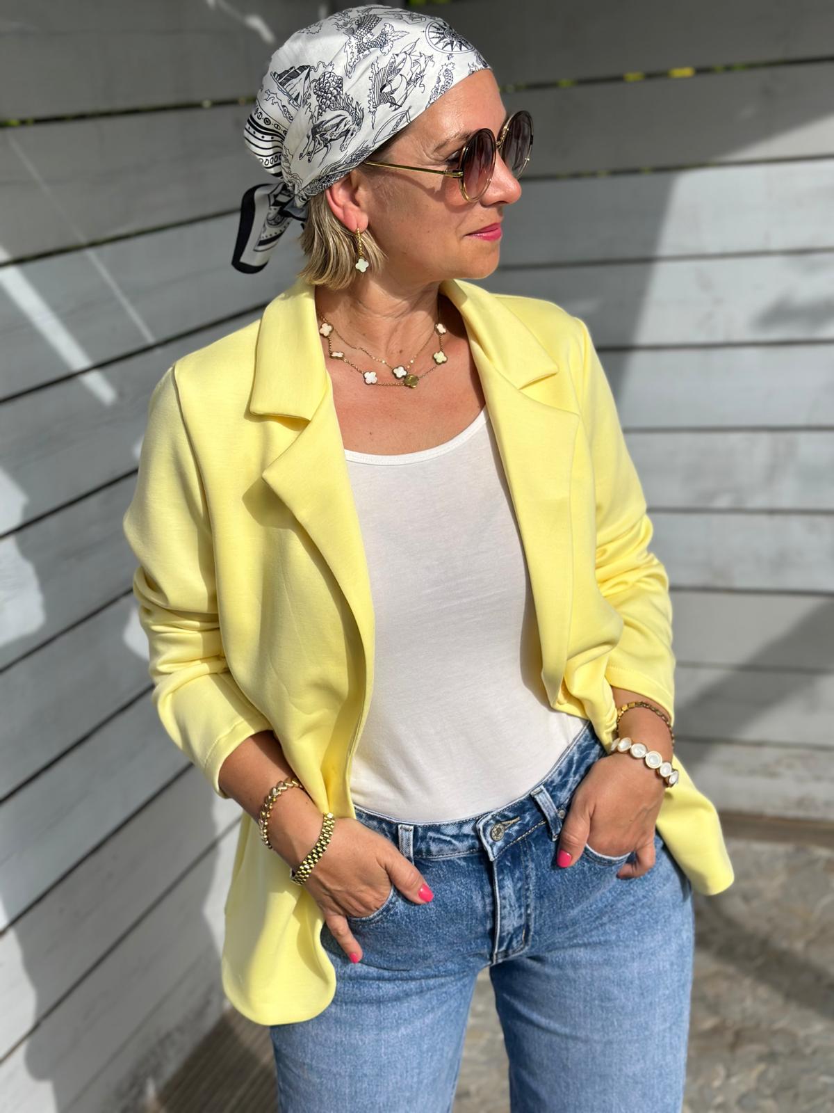 Eleganter Blazer „Pure Chic“ – Sunny Yellow