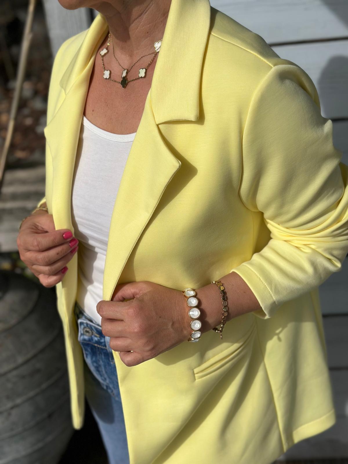Eleganter Blazer „Pure Chic“ – Sunny Yellow
