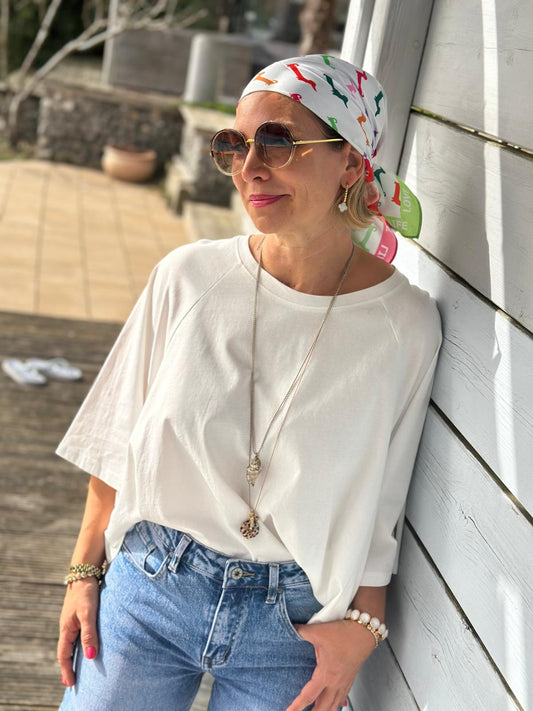 Oversize Shirt ‚Soft Summer‘ – luftiges Shirt in Cremeweiß