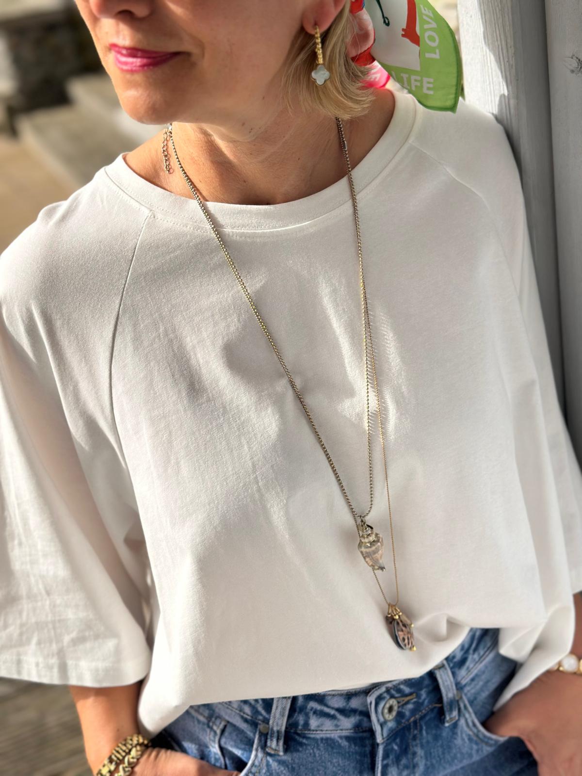 Oversize Shirt ‚Soft Summer‘ – luftiges Shirt in Cremeweiß