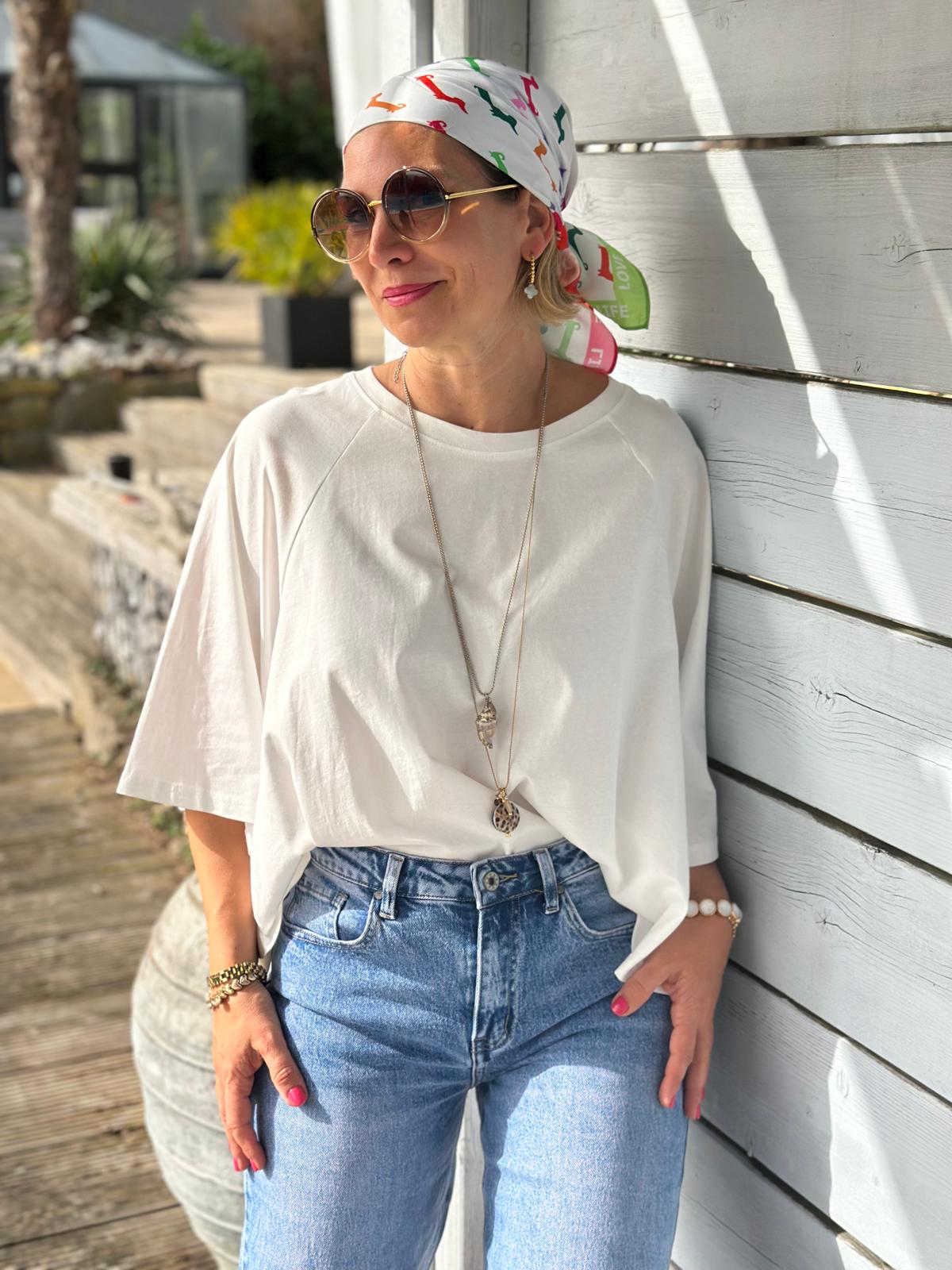 Oversize Shirt ‚Soft Summer‘ – luftiges Shirt in Cremeweiß