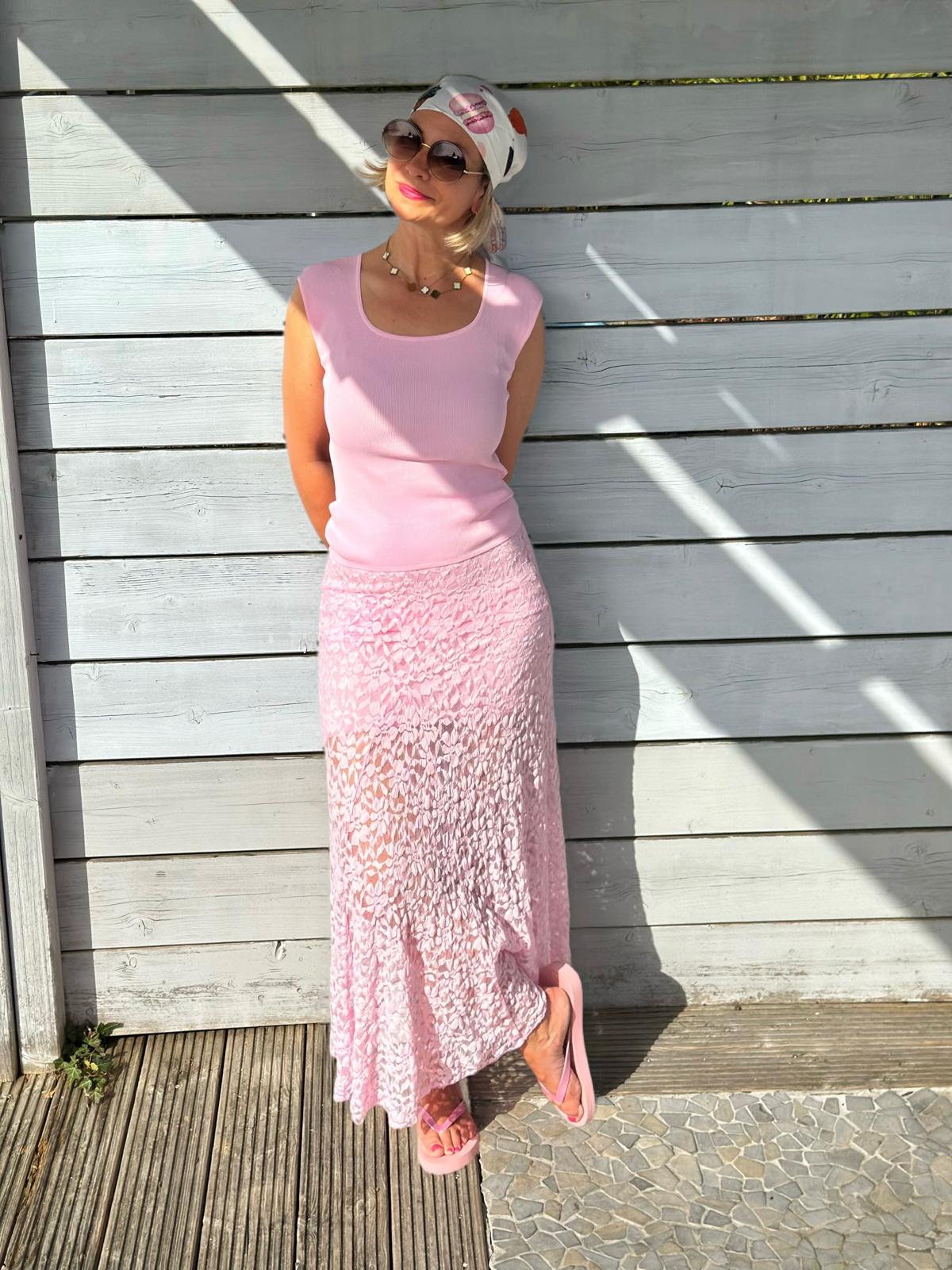 Basic Rib Top - in Rosé