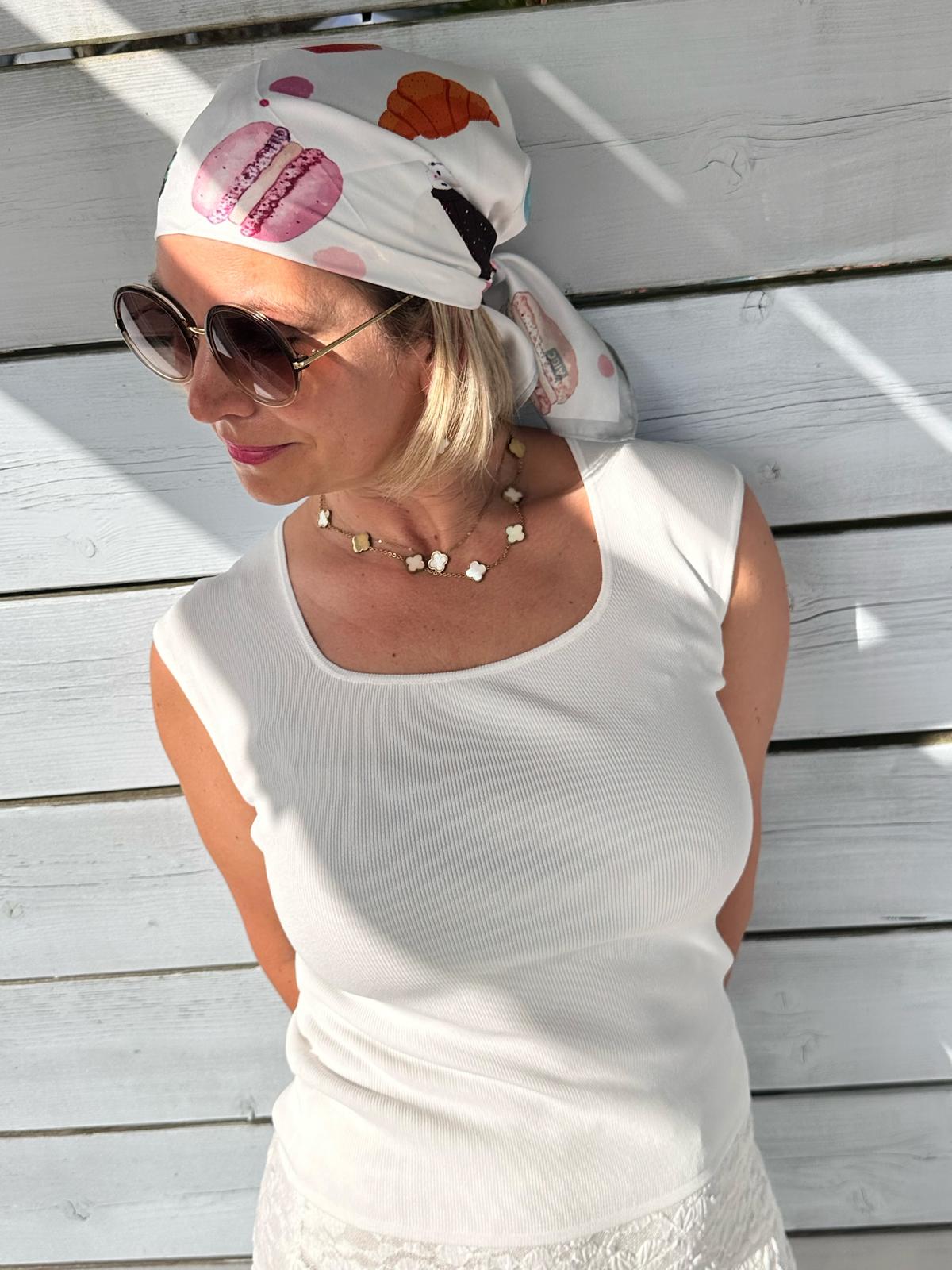 Basic Rib Top - in Weiss