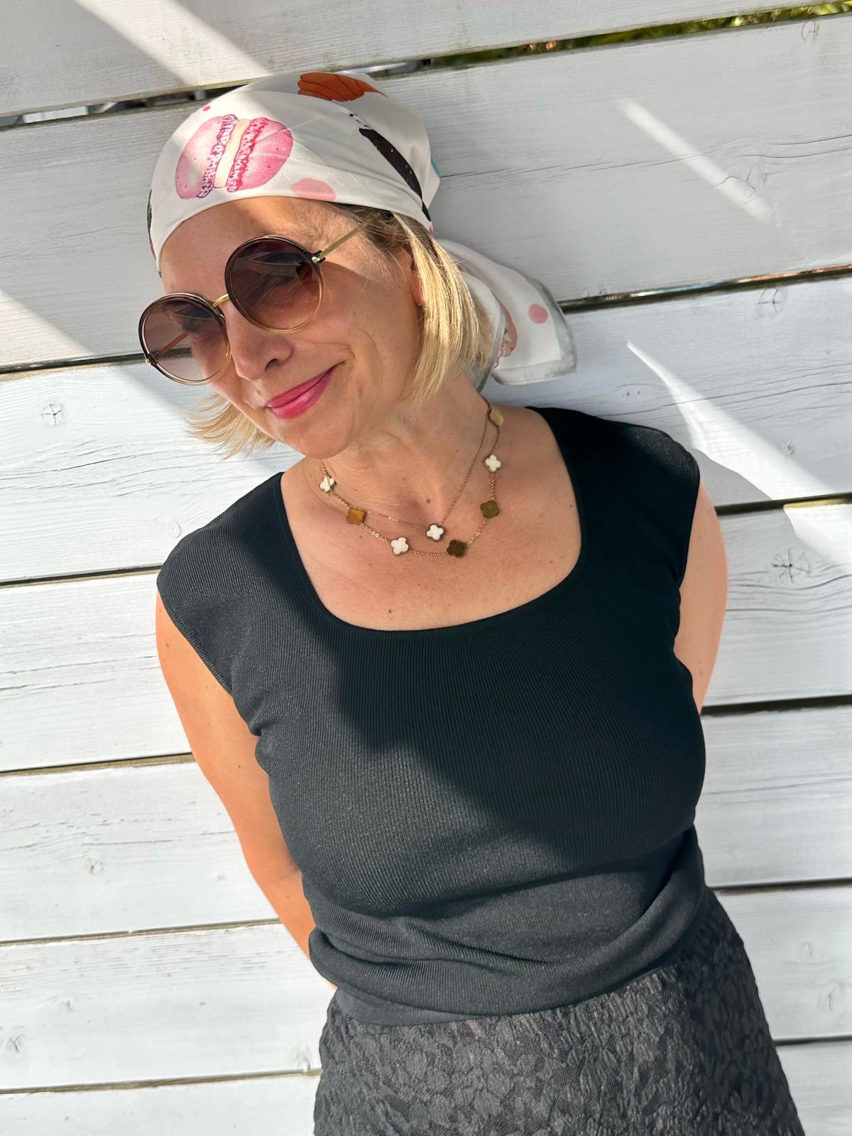 Basic Rib Top - in Schwarz